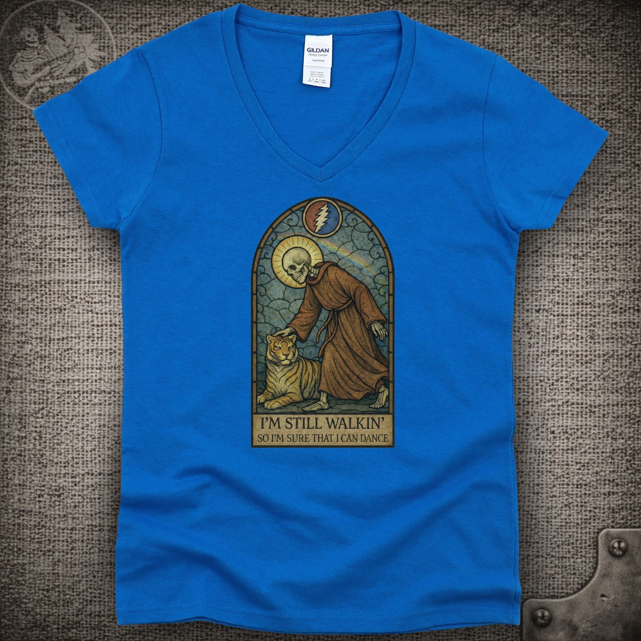 Saint of Circumstance | Grateful Dead Shakedown Lot Style Ladies V-Neck Tee