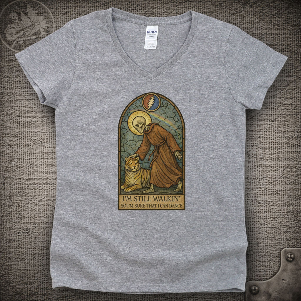 Saint of Circumstance | Grateful Dead Shakedown Lot Style Ladies V-Neck Tee