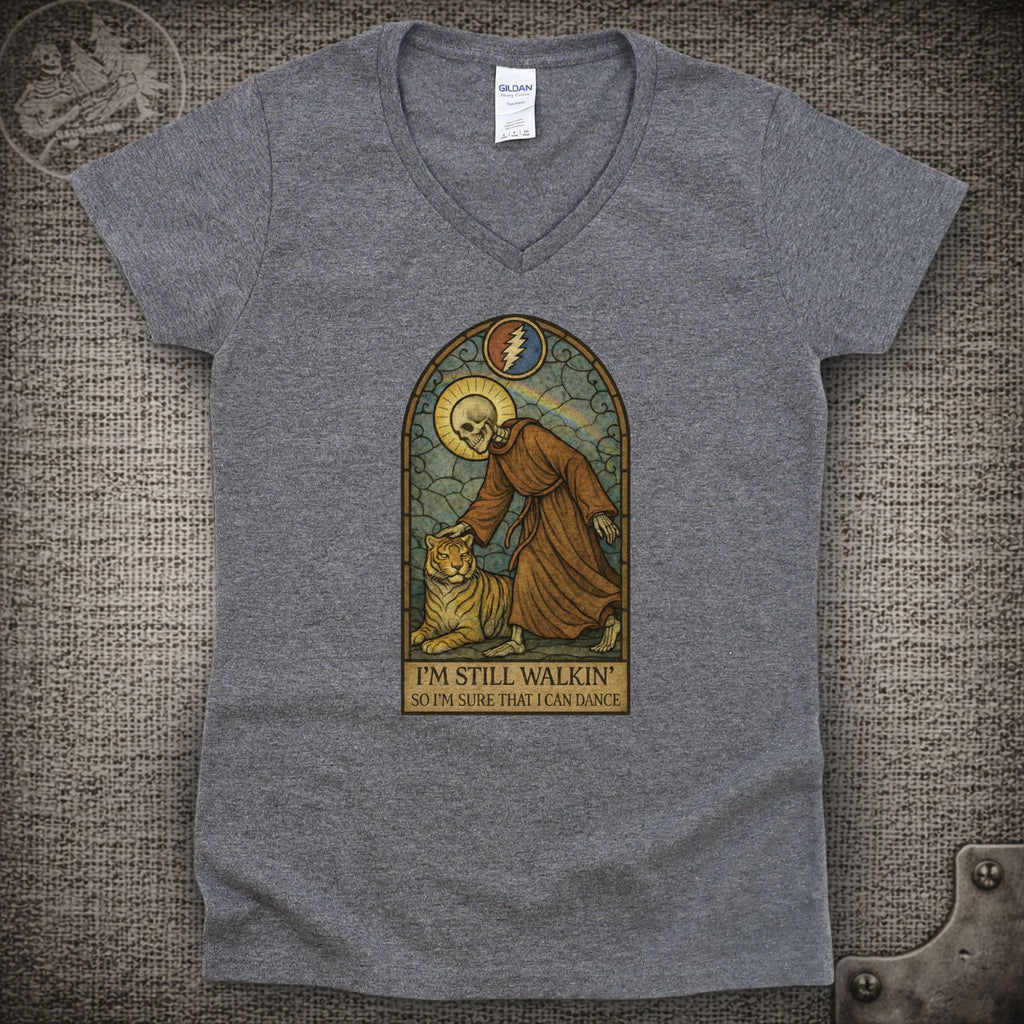Saint of Circumstance | Grateful Dead Shakedown Lot Style Ladies V-Neck Tee