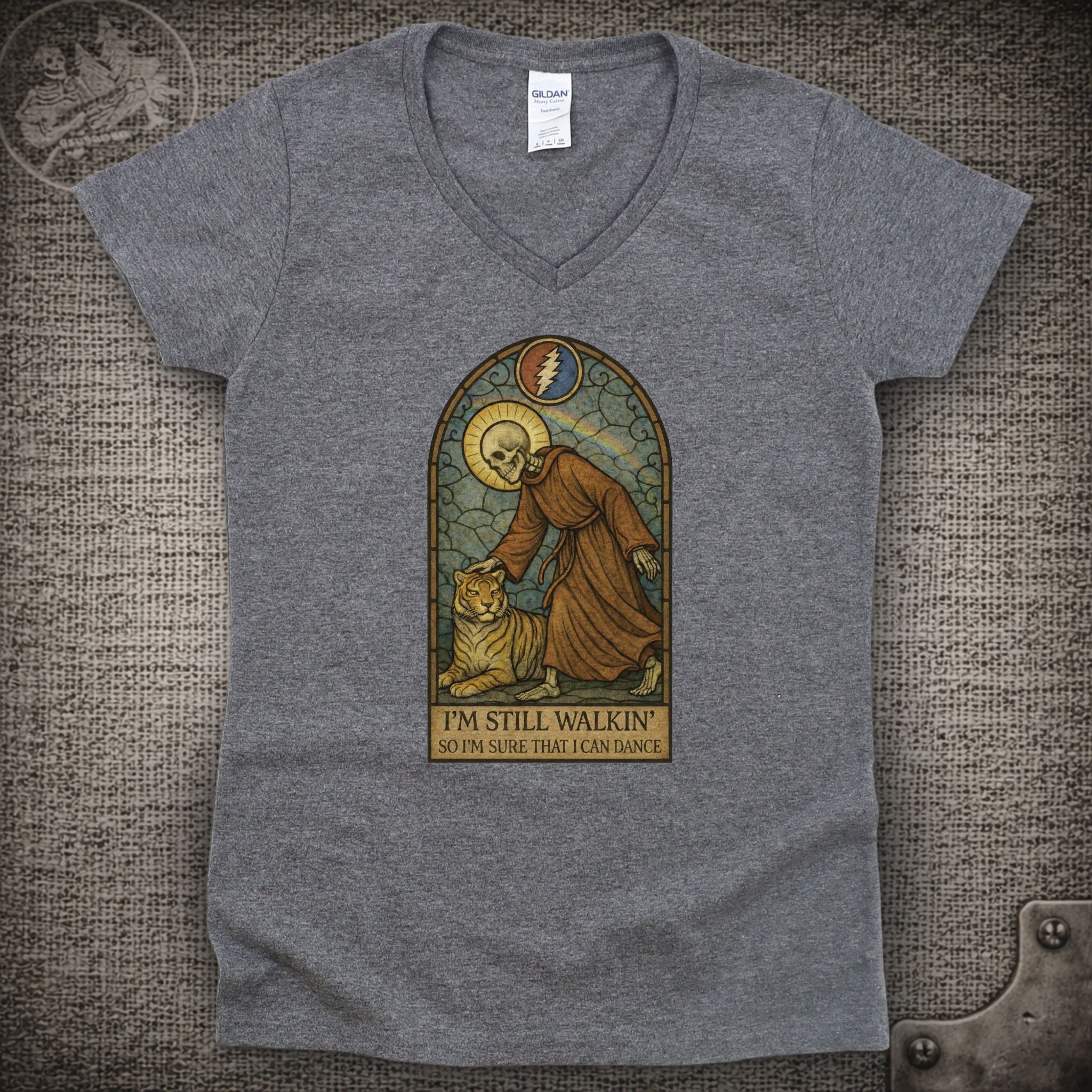 Saint of Circumstance | Grateful Dead Shakedown Lot Style Ladies V-Neck Tee