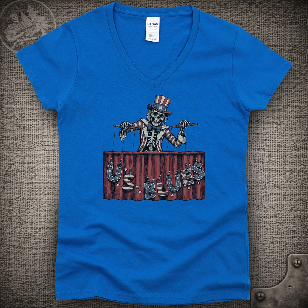 U.S. Blues | Grateful Dead Shakedown Lot Style Ladies V-Neck Tee