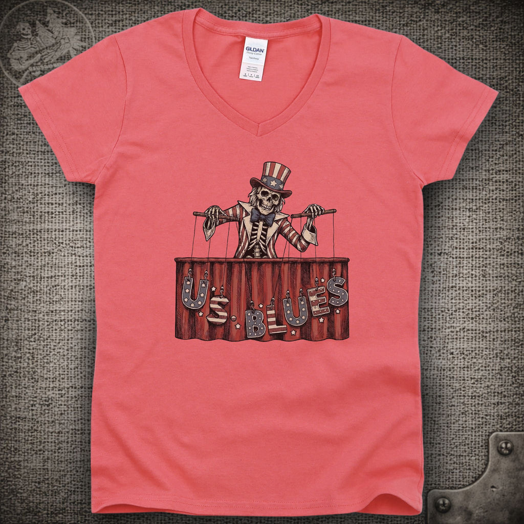 U.S. Blues | Grateful Dead Shakedown Lot Style Ladies V-Neck Tee