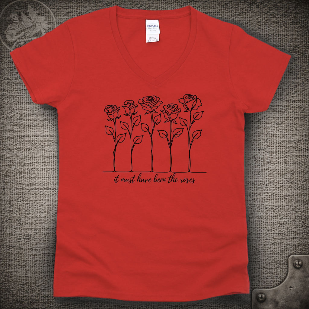 It Must Have Been the Roses | Grateful Dead Shakedown Lot Style Ladies V-Neck Tee