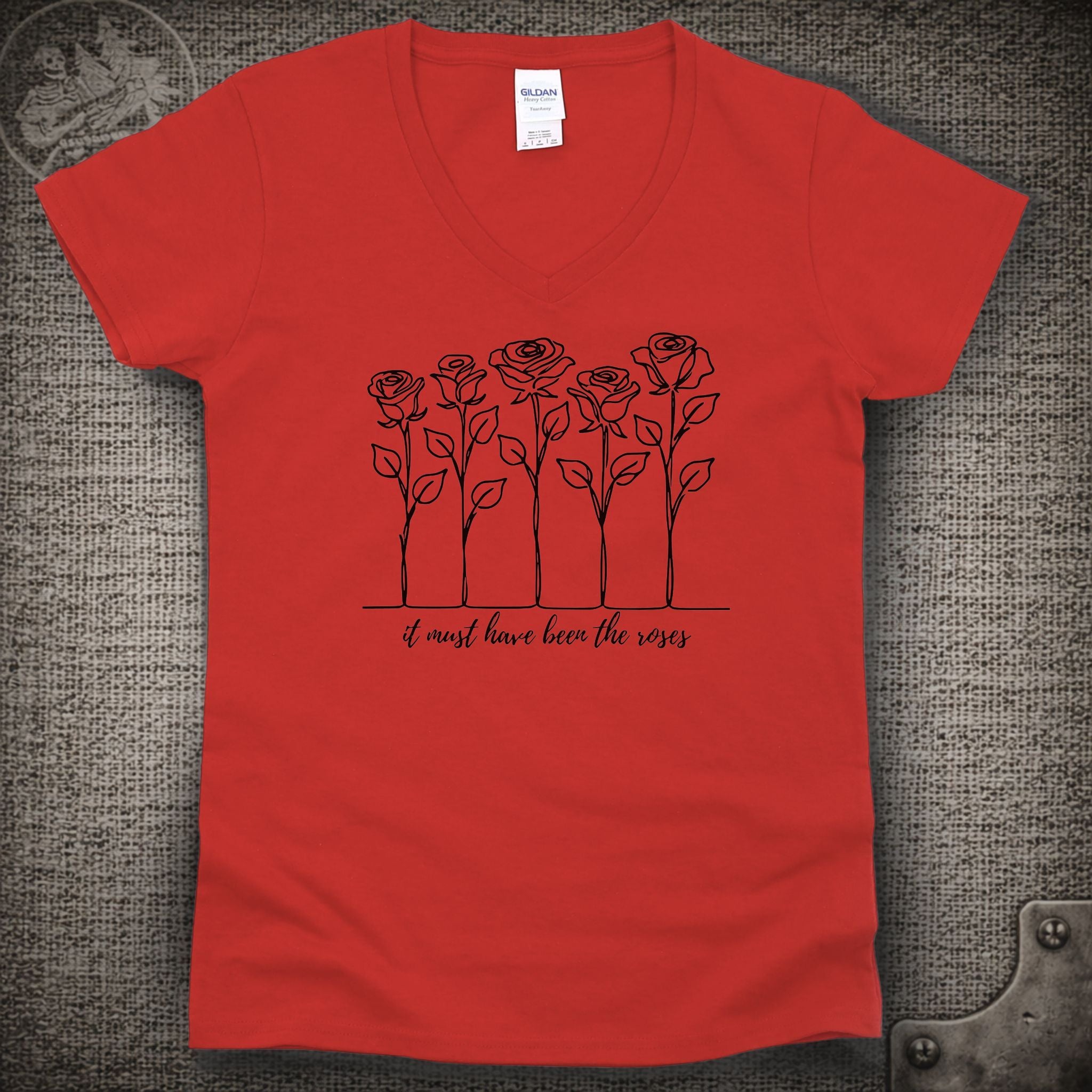 It Must Have Been the Roses | Grateful Dead Shakedown Lot Style Ladies V-Neck Tee