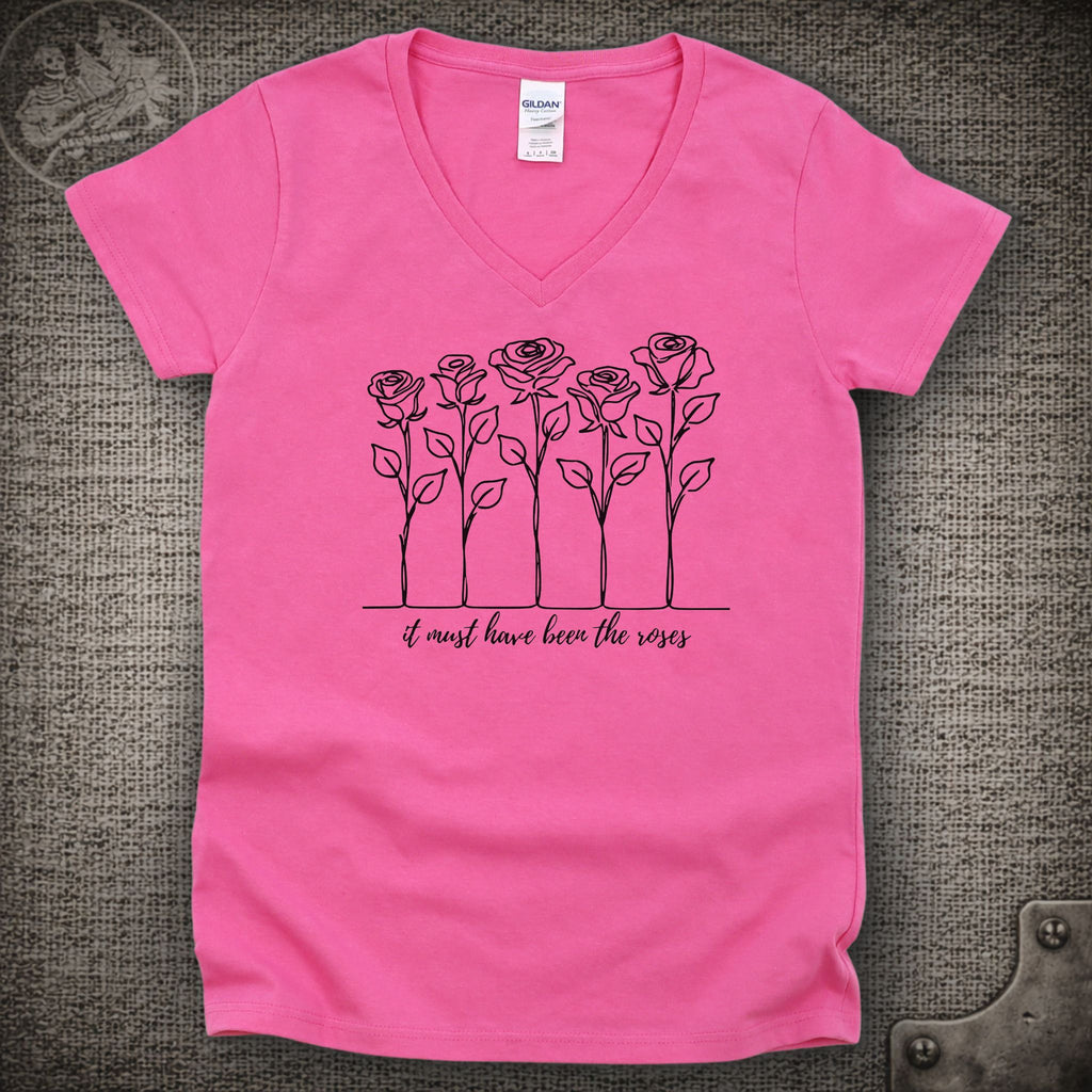 It Must Have Been the Roses | Grateful Dead Shakedown Lot Style Ladies V-Neck Tee