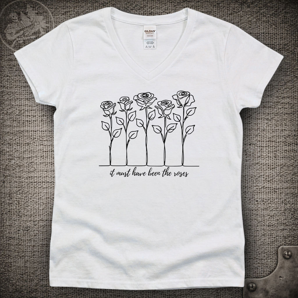It Must Have Been the Roses | Grateful Dead Shakedown Lot Style Ladies V-Neck Tee