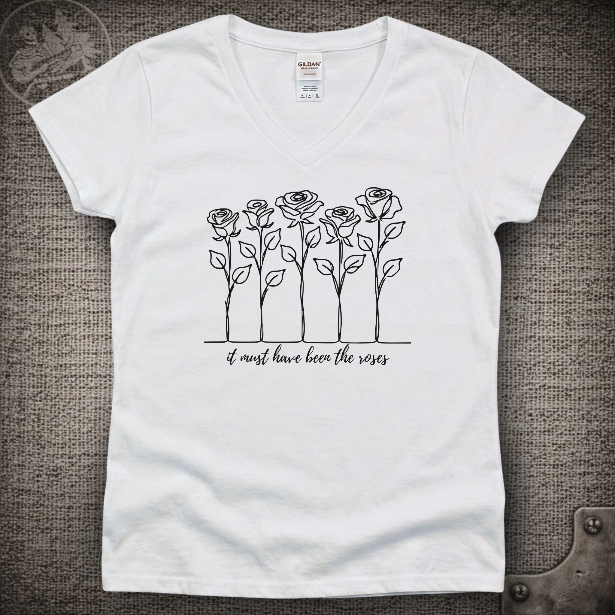 It Must Have Been the Roses | Grateful Dead Shakedown Lot Style Ladies V-Neck Tee