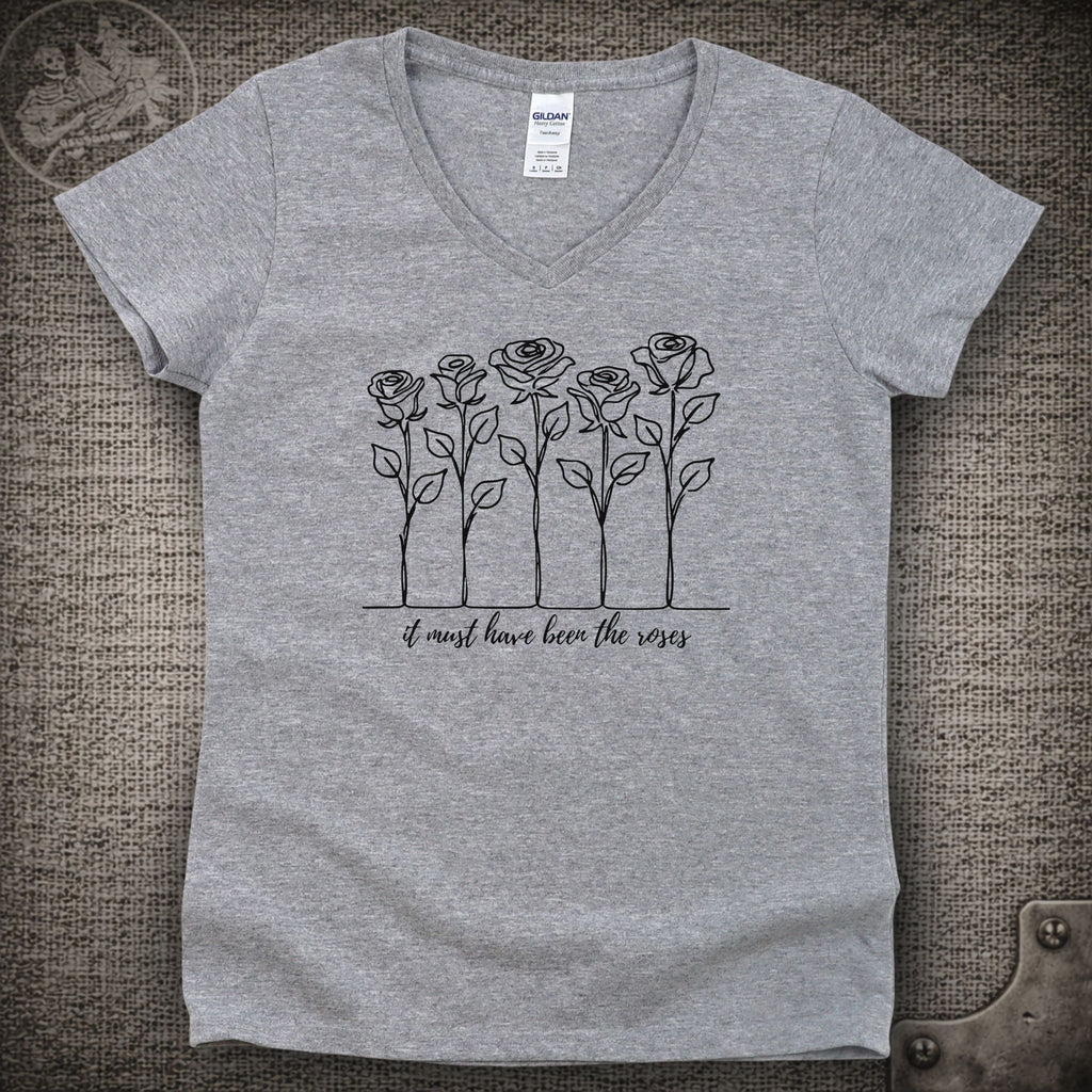 It Must Have Been the Roses | Grateful Dead Shakedown Lot Style Ladies V-Neck Tee