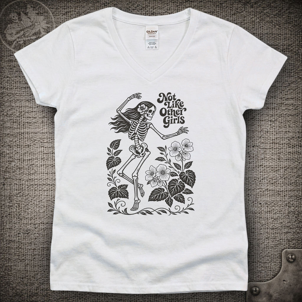Scarlet Begonias | Not Like Other Girls | Grateful Dead Shakedown Lot Style Ladies V-Neck Tee