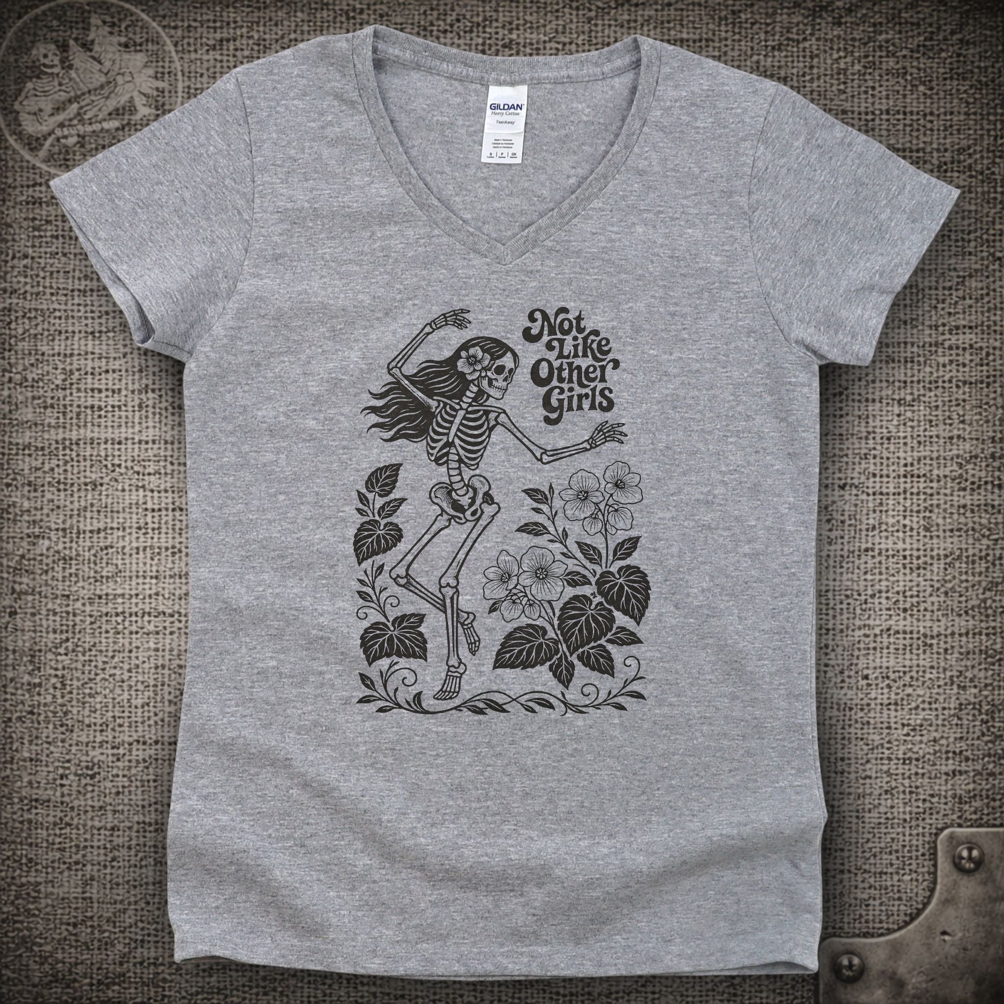 Scarlet Begonias | Not Like Other Girls | Grateful Dead Shakedown Lot Style Ladies V-Neck Tee