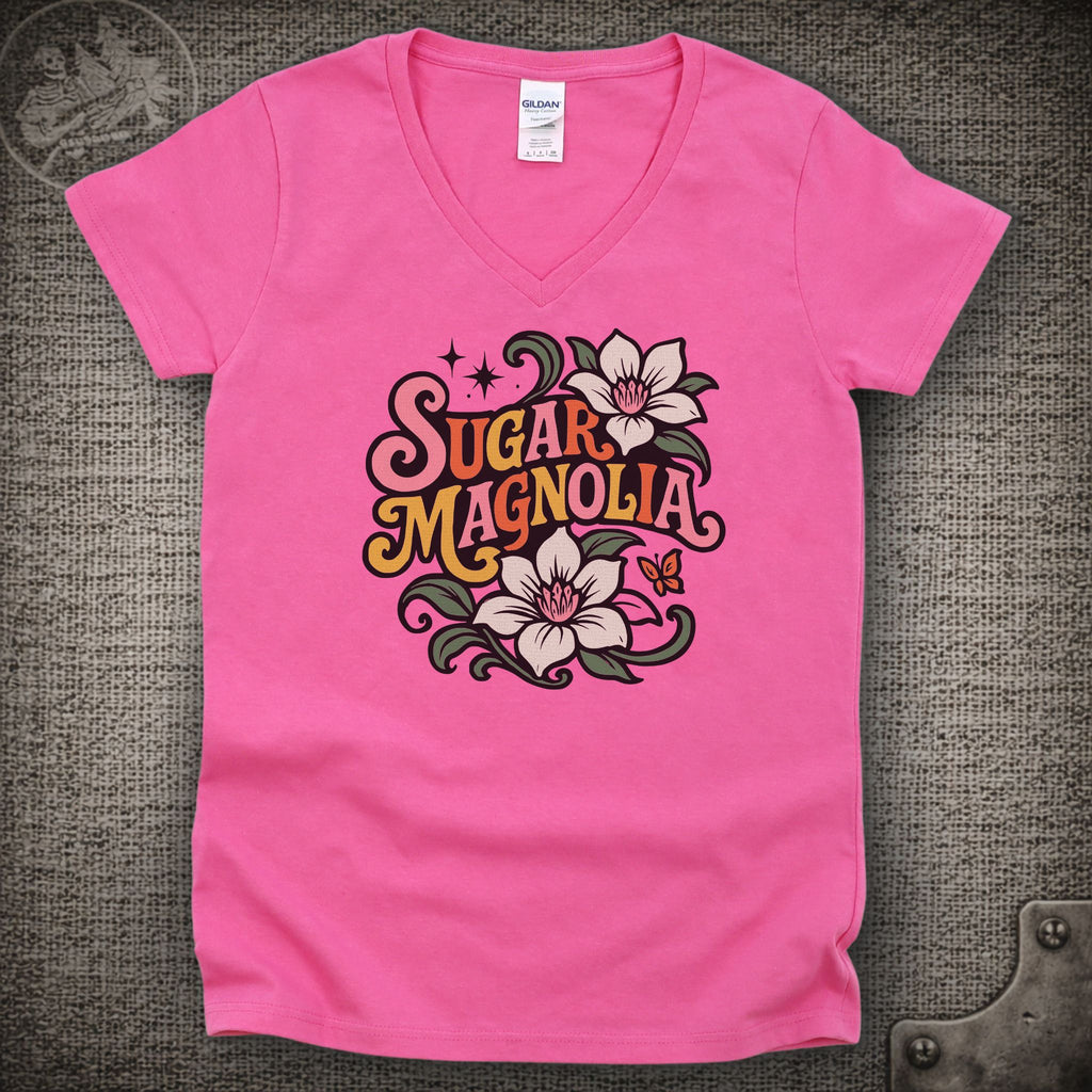 Sugar Magnolia | Grateful Dead Shakedown Lot Style Ladies V-Neck Tee