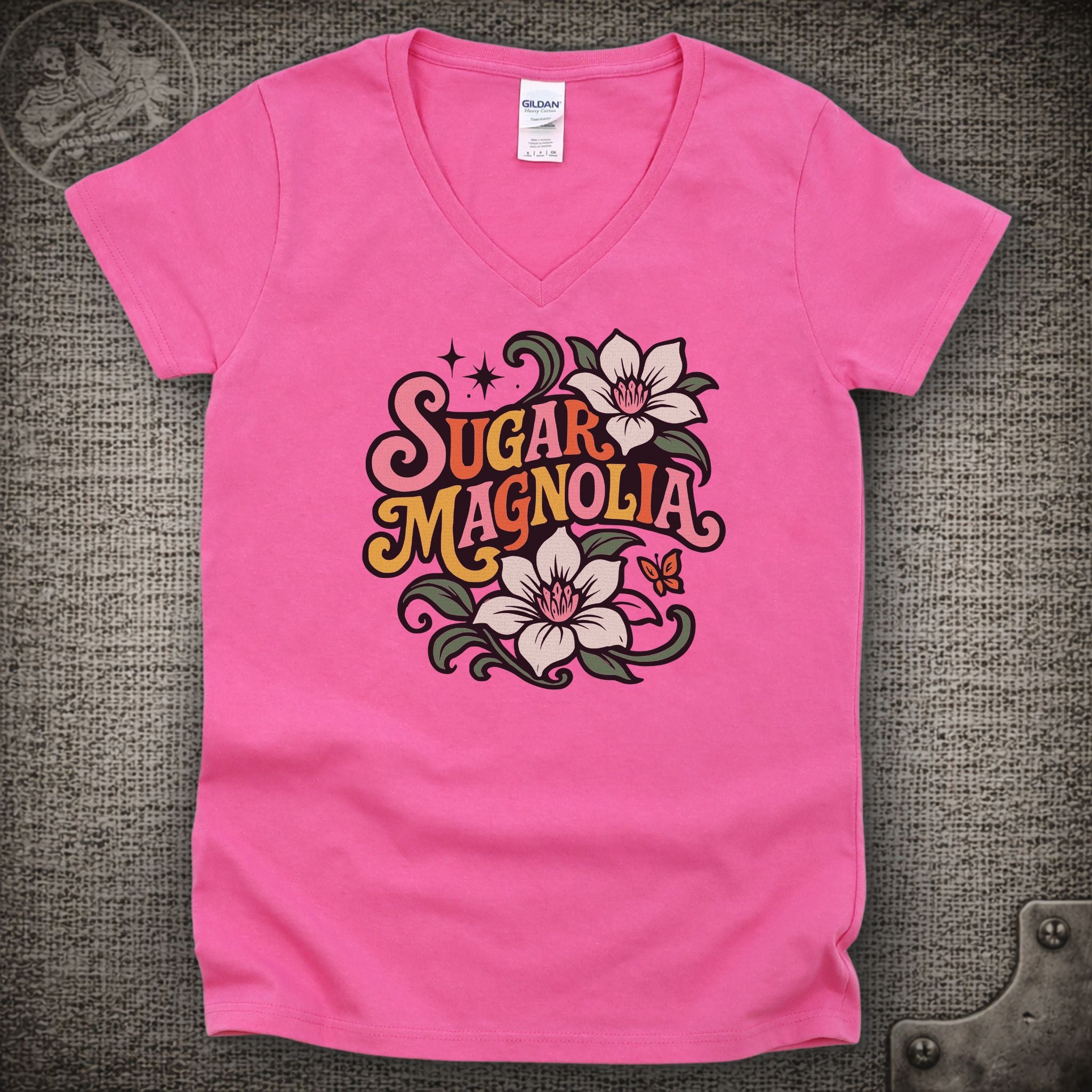 Sugar Magnolia | Grateful Dead Shakedown Lot Style Ladies V-Neck Tee