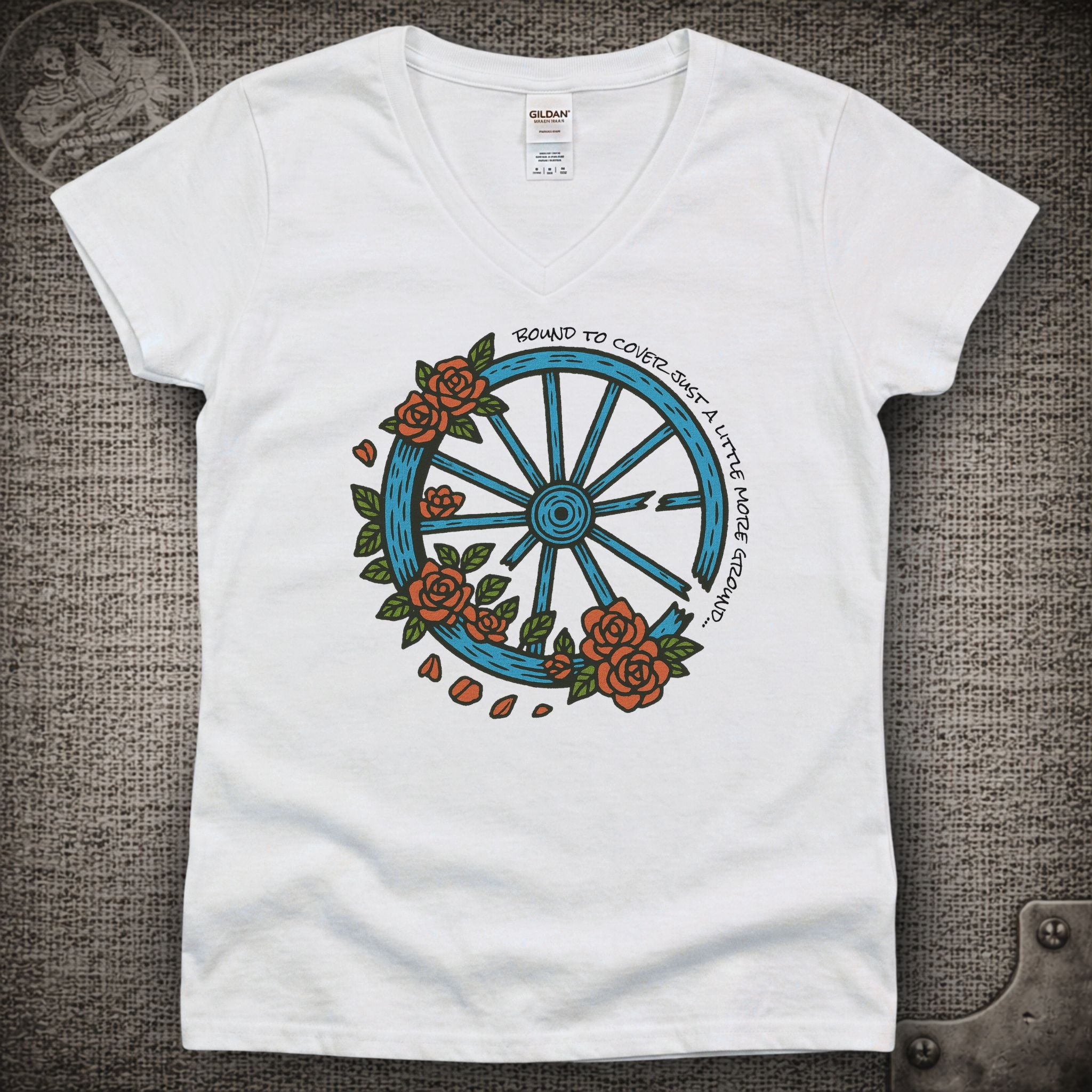 The Wheel | Grateful Dead Shakedown Lot Style Ladies V-Neck Tee