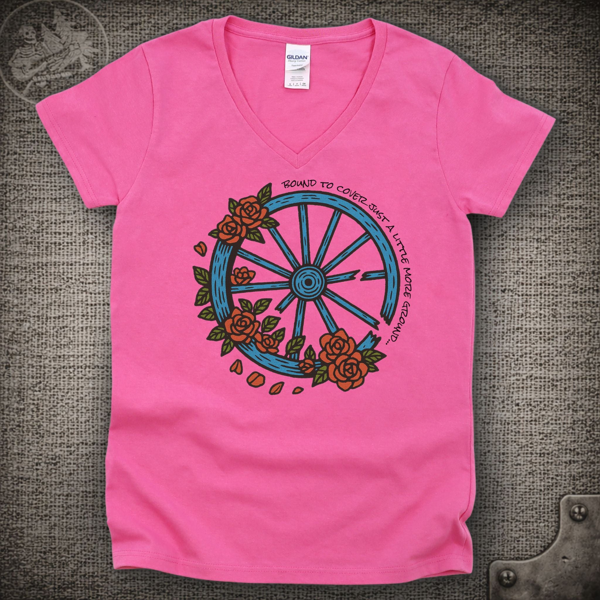 The Wheel | Grateful Dead Shakedown Lot Style Ladies V-Neck Tee