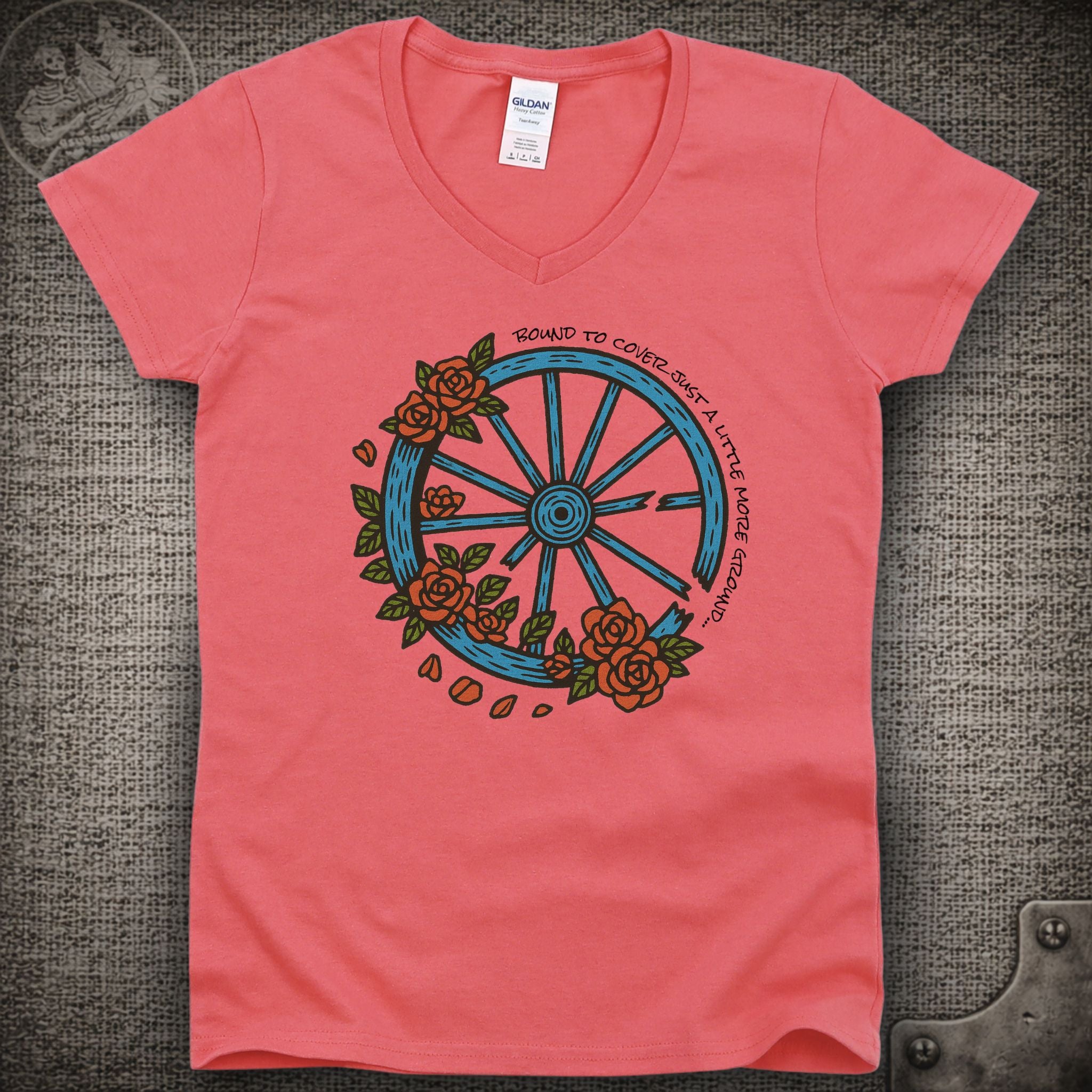The Wheel | Grateful Dead Shakedown Lot Style Ladies V-Neck Tee