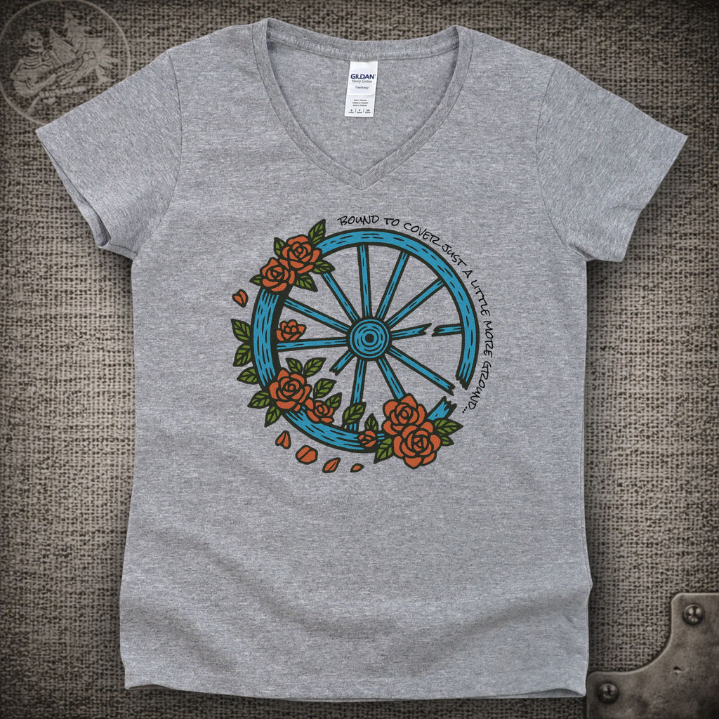 The Wheel | Grateful Dead Shakedown Lot Style Ladies V-Neck Tee