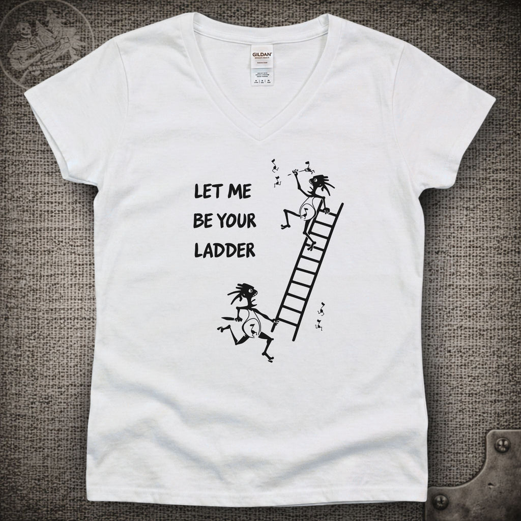 Climb to Safety | Let Me Be Your Ladder | Widespread Panic Shakedown Lot Style Ladies V-Neck Tee