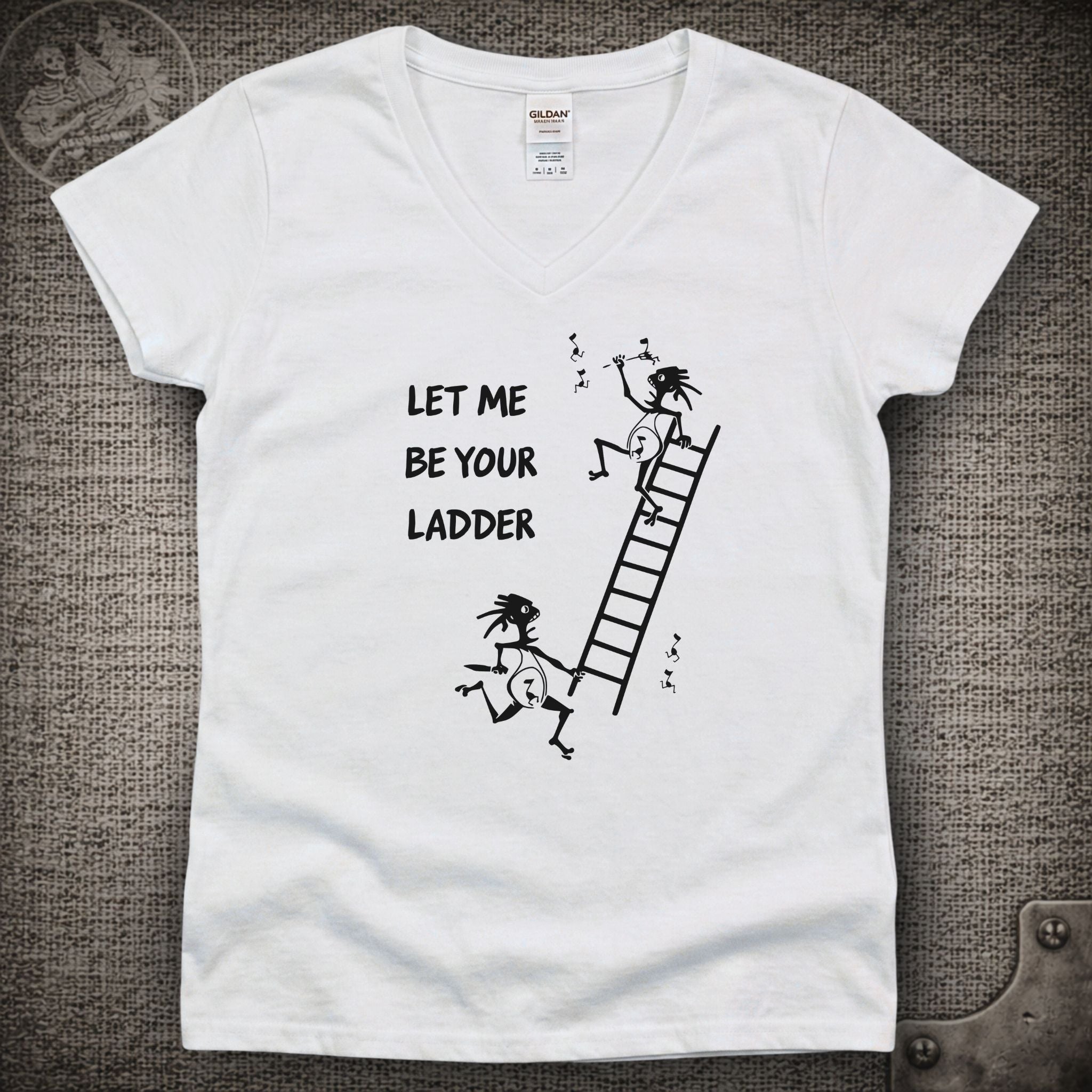 Climb to Safety | Let Me Be Your Ladder | Widespread Panic Shakedown Lot Style Ladies V-Neck Tee