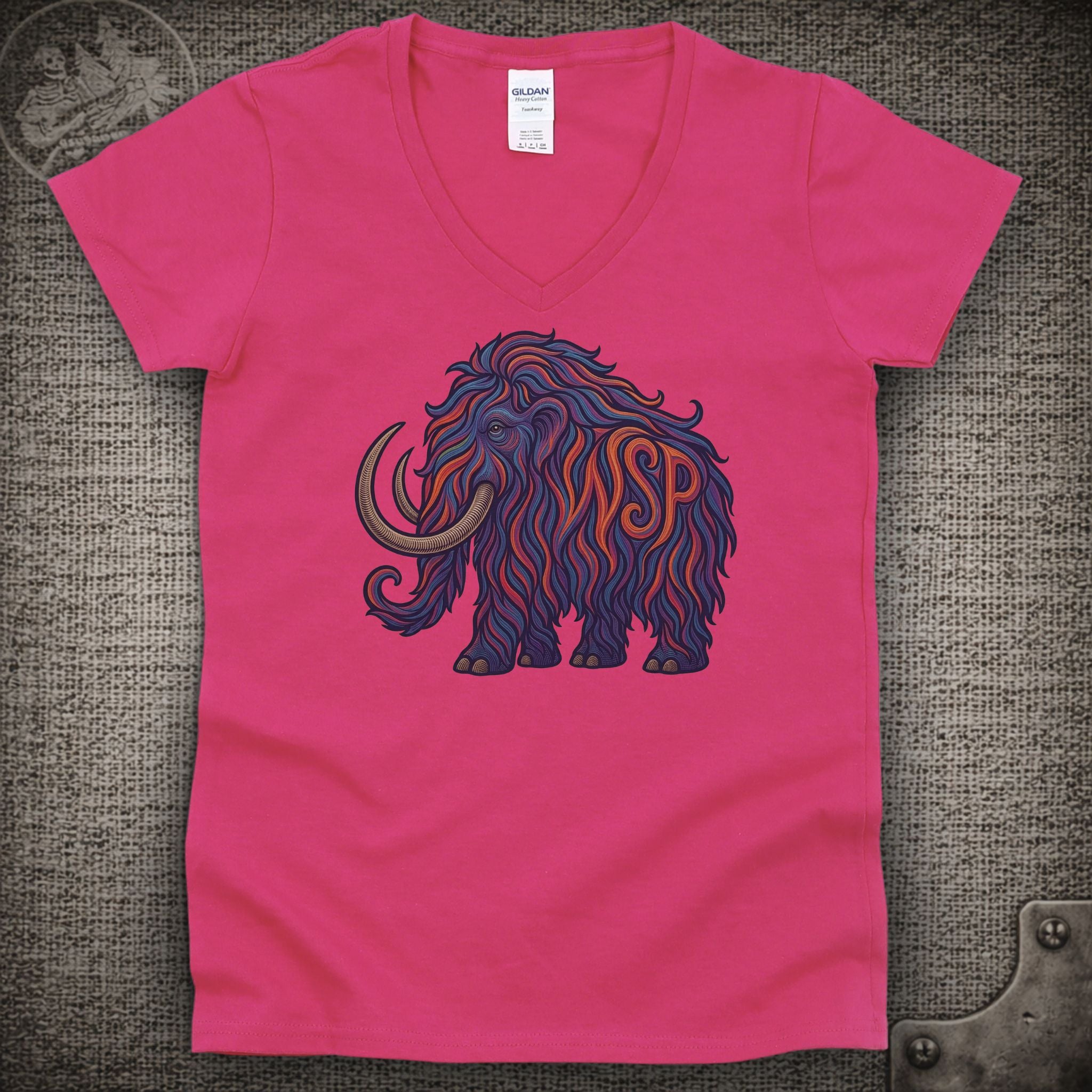 Big Wooly Mammoth | Widespread Panic Shakedown Lot Style Ladies V-Neck Tee