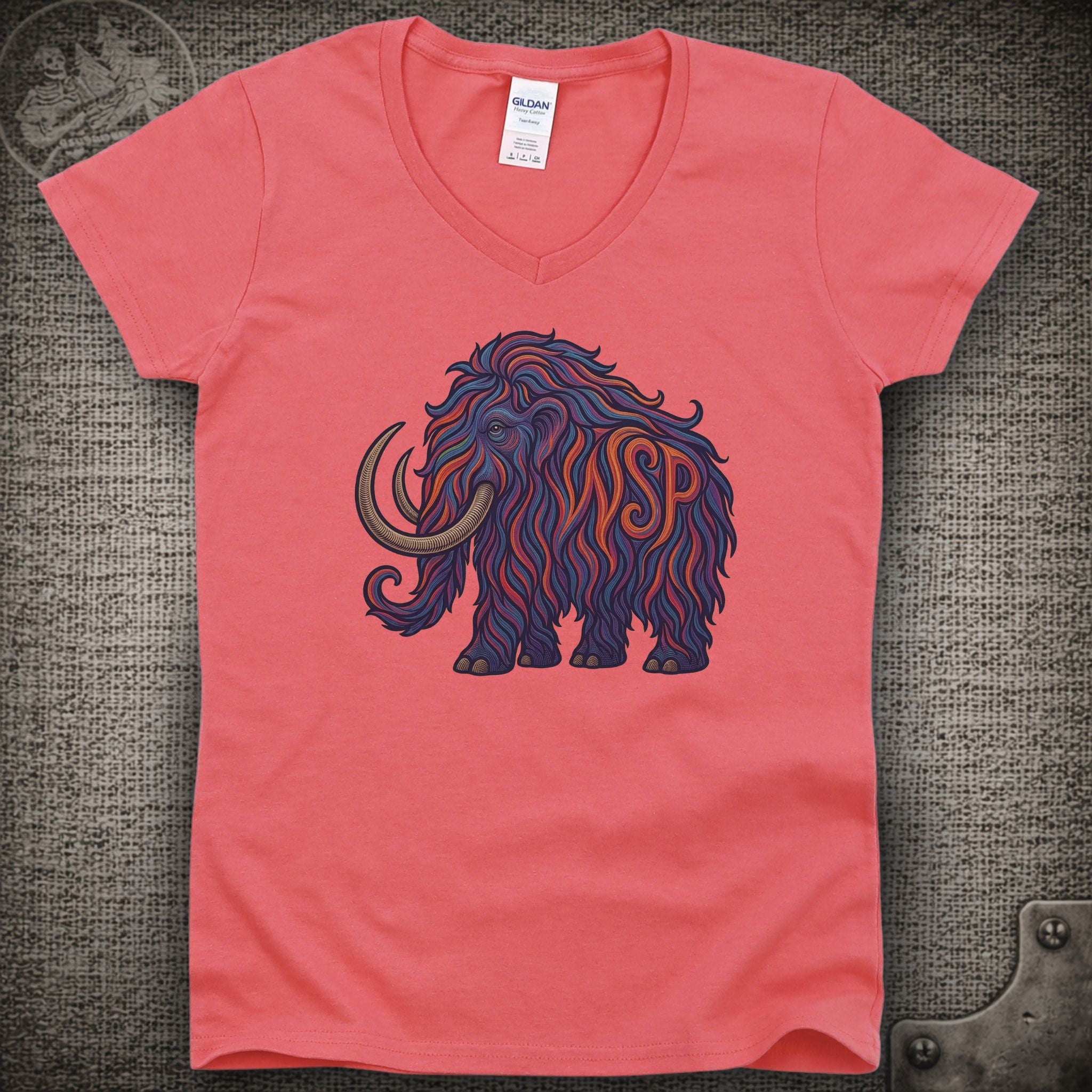 Big Wooly Mammoth | Widespread Panic Shakedown Lot Style Ladies V-Neck Tee