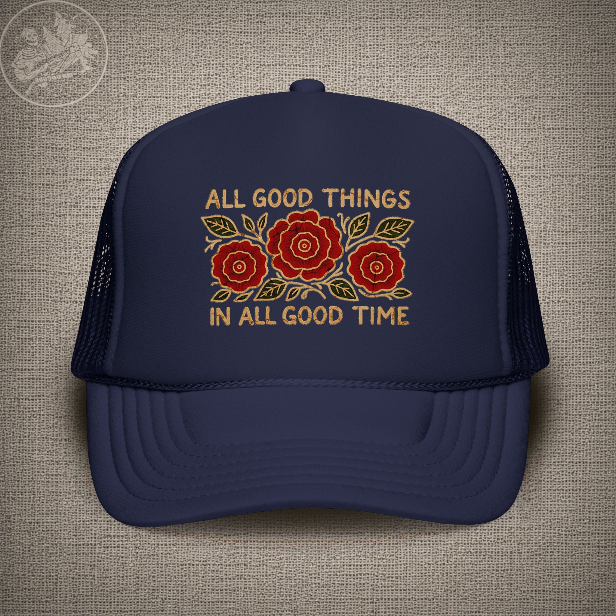Run for the Roses | Jerry Garcia Band Shakedown Lot Style Trucker Hat