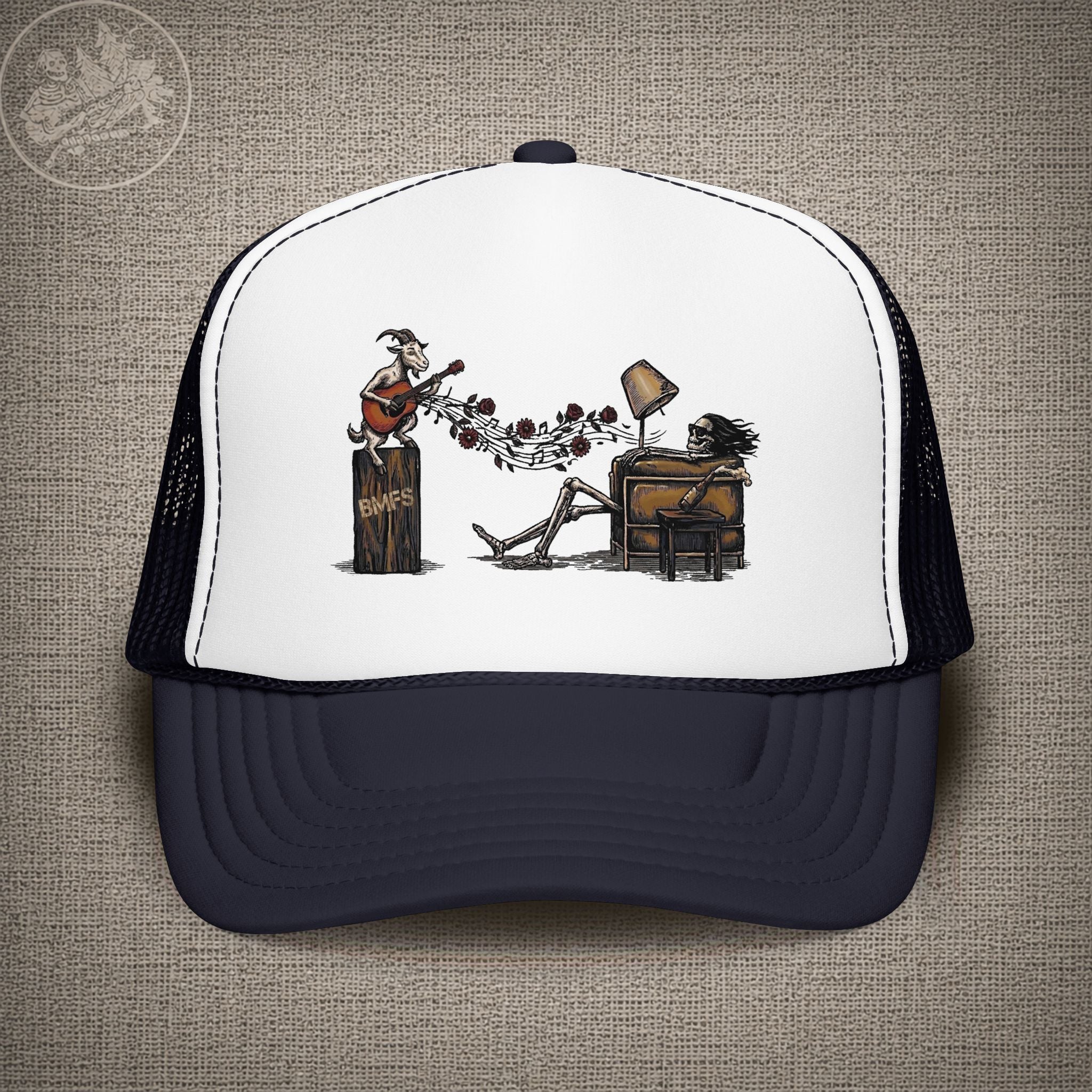 Is It Live or Is It BMFS | Billy Strings and Grateful Dead Mashup Shakedown Lot Style Trucker Hat