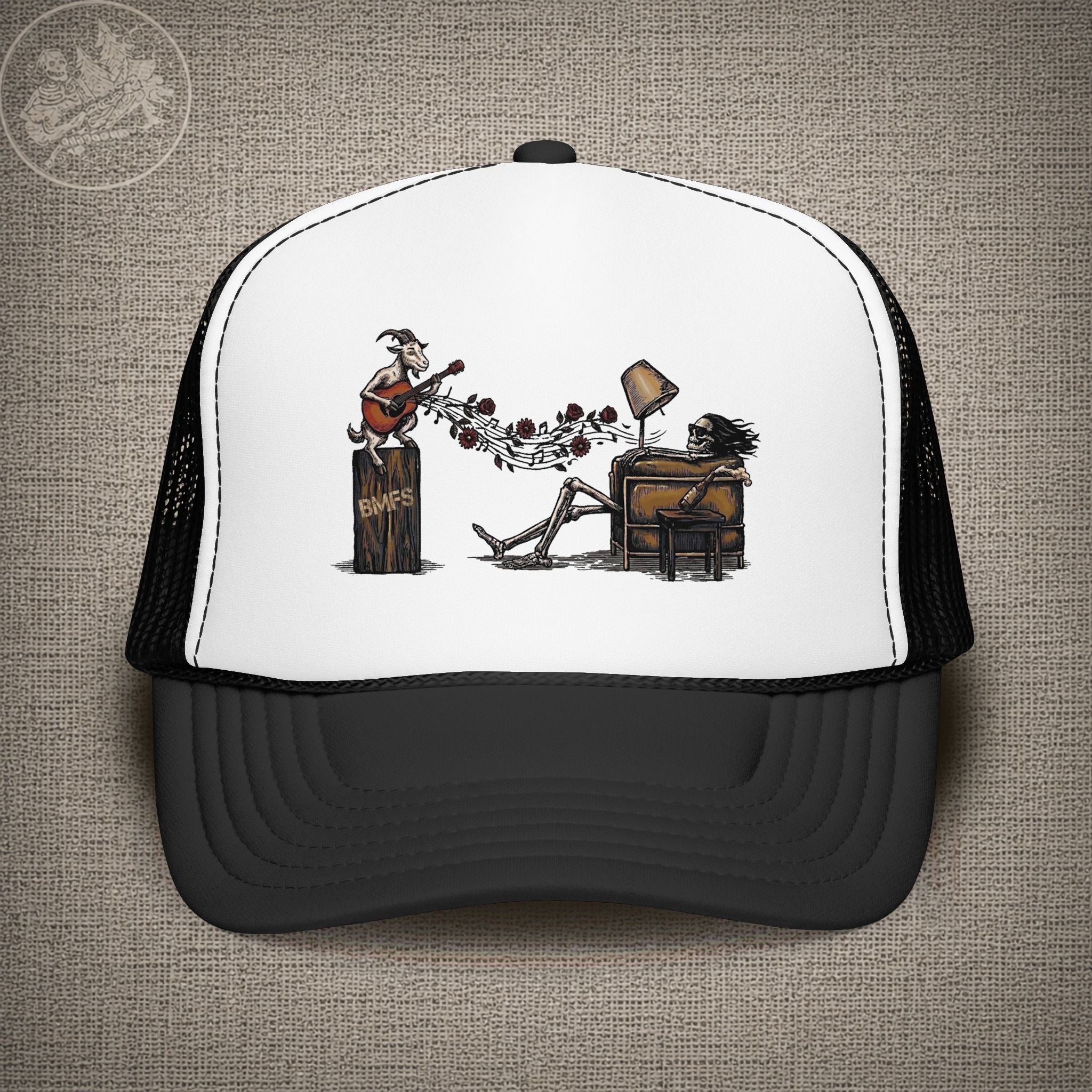 Is It Live or Is It BMFS | Billy Strings and Grateful Dead Mashup Shakedown Lot Style Trucker Hat