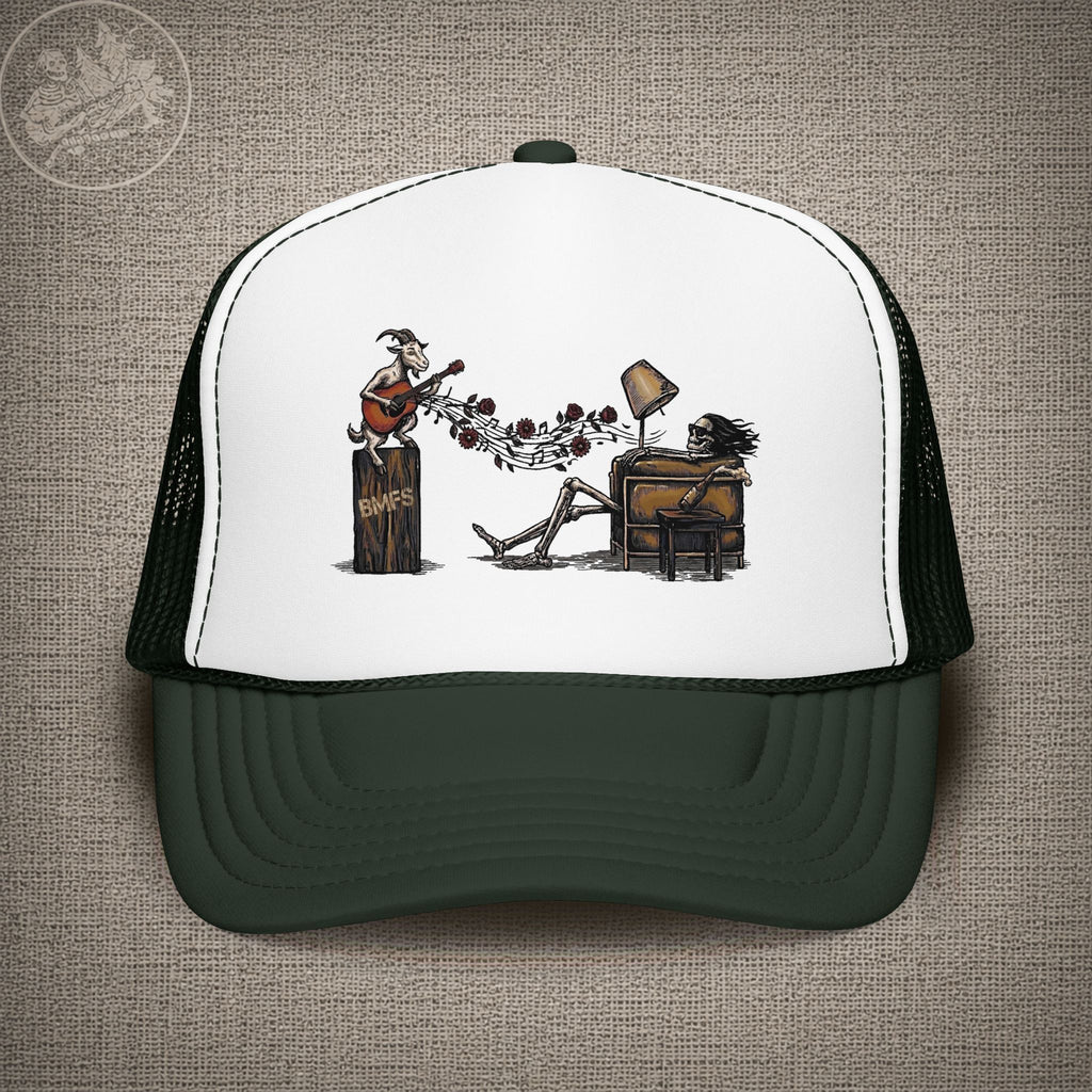 Is It Live or Is It BMFS | Billy Strings and Grateful Dead Mashup Shakedown Lot Style Trucker Hat