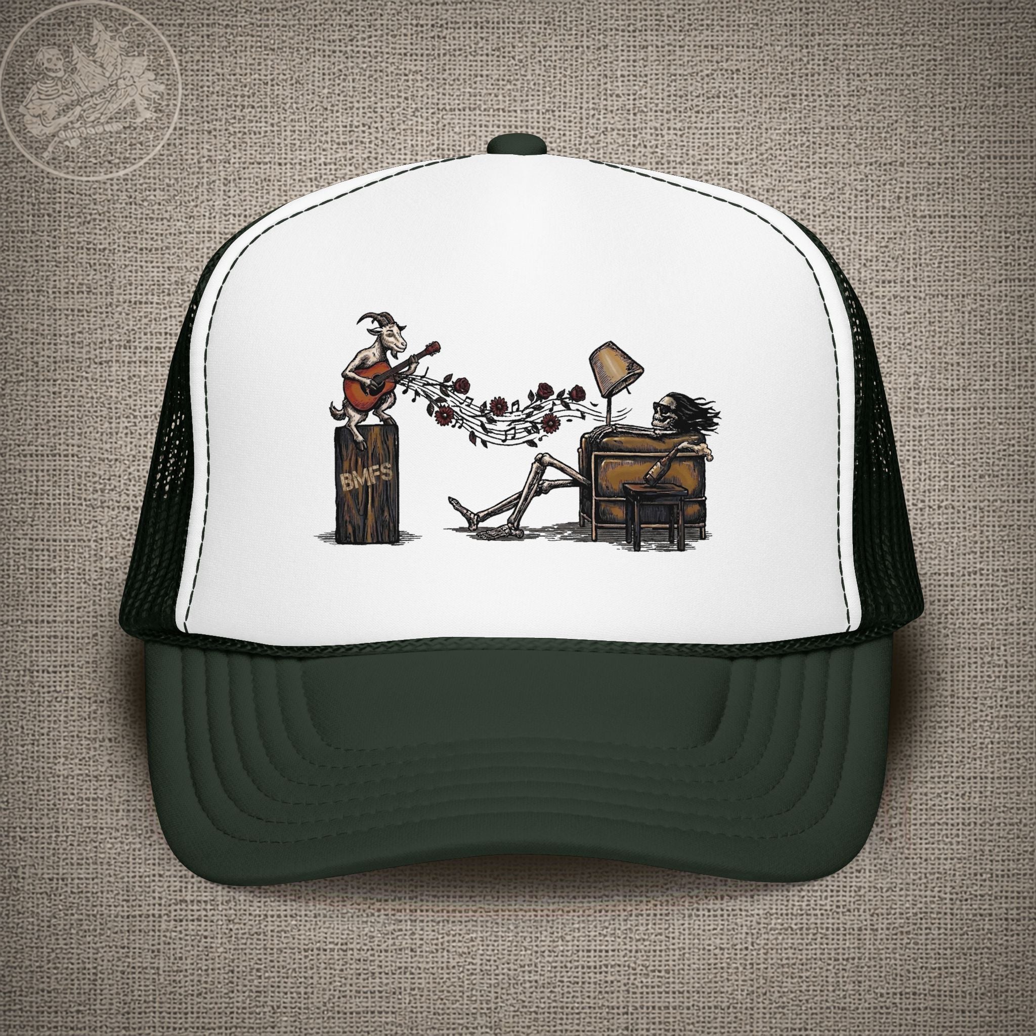 Is It Live or Is It BMFS | Billy Strings and Grateful Dead Mashup Shakedown Lot Style Trucker Hat