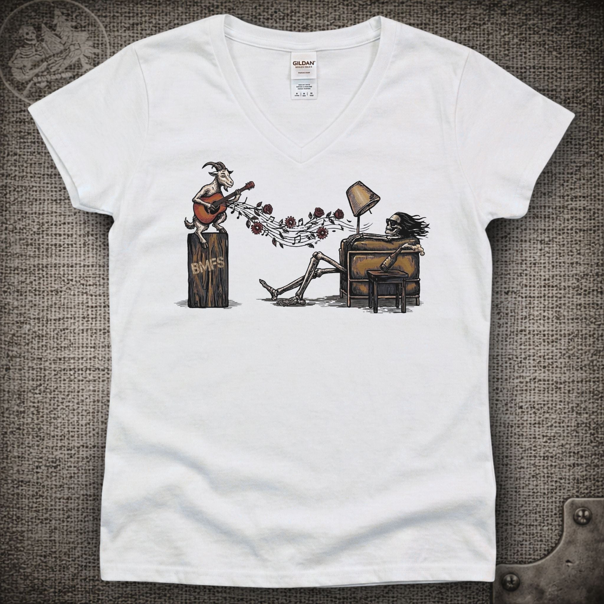 Is It Live or Is It BMFS | Billy Strings and Grateful Dead Mashup Shakedown Lot Style Ladies V-Neck Tee
