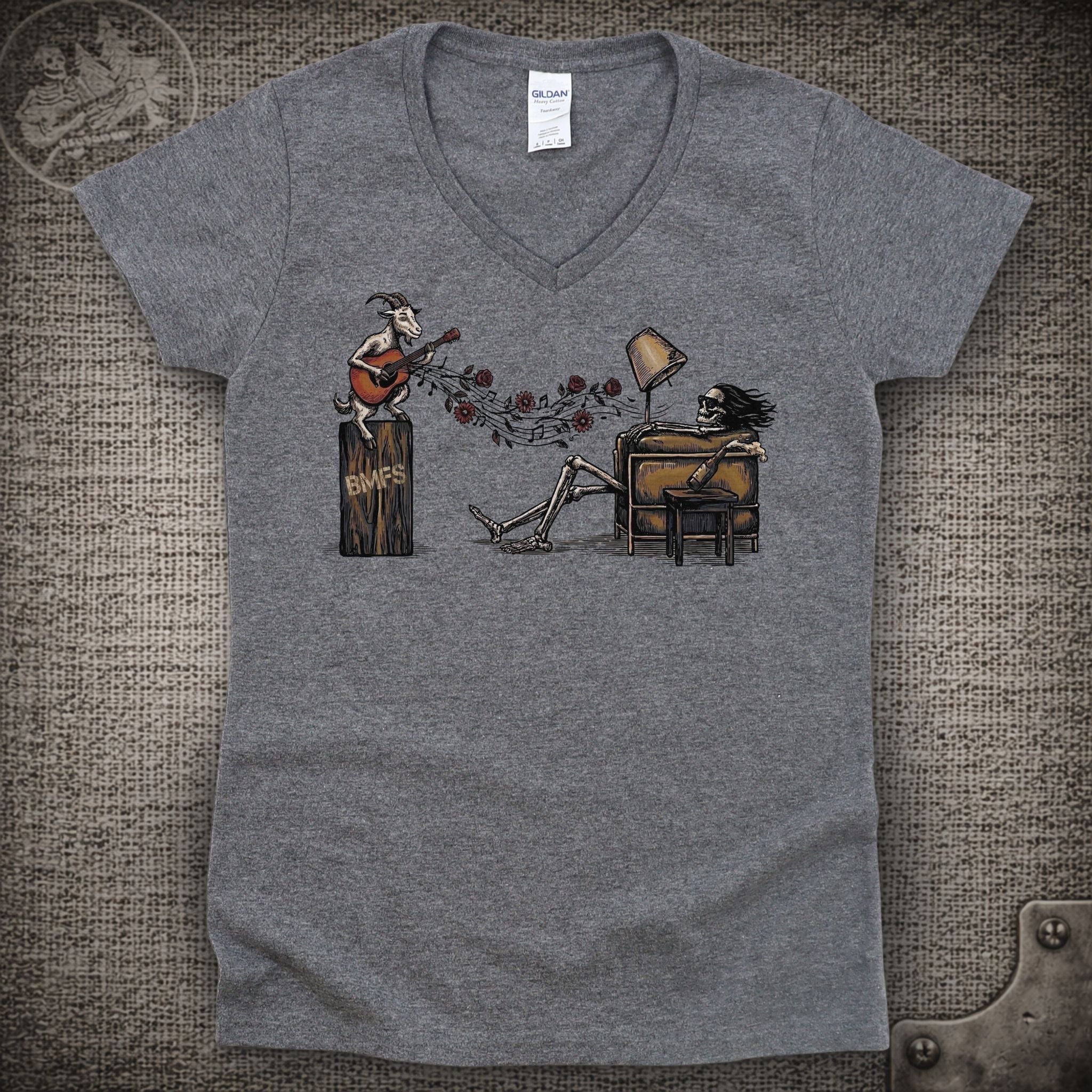 Is It Live or Is It BMFS | Billy Strings and Grateful Dead Mashup Shakedown Lot Style Ladies V-Neck Tee