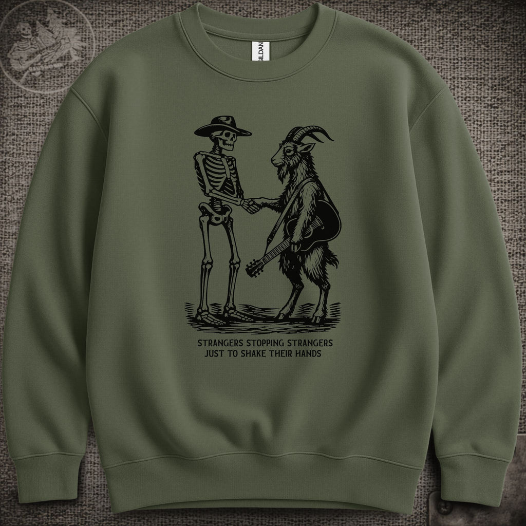 Strangers Stopping Strangers | Grateful Dead and Billy Strings Shakedown Lot Style Crewneck Sweatshirt