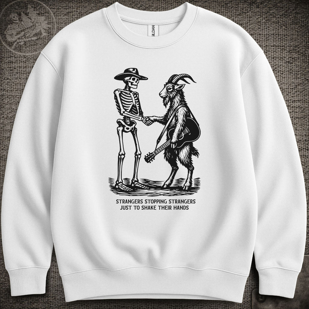 Strangers Stopping Strangers | Grateful Dead and Billy Strings Shakedown Lot Style Crewneck Sweatshirt