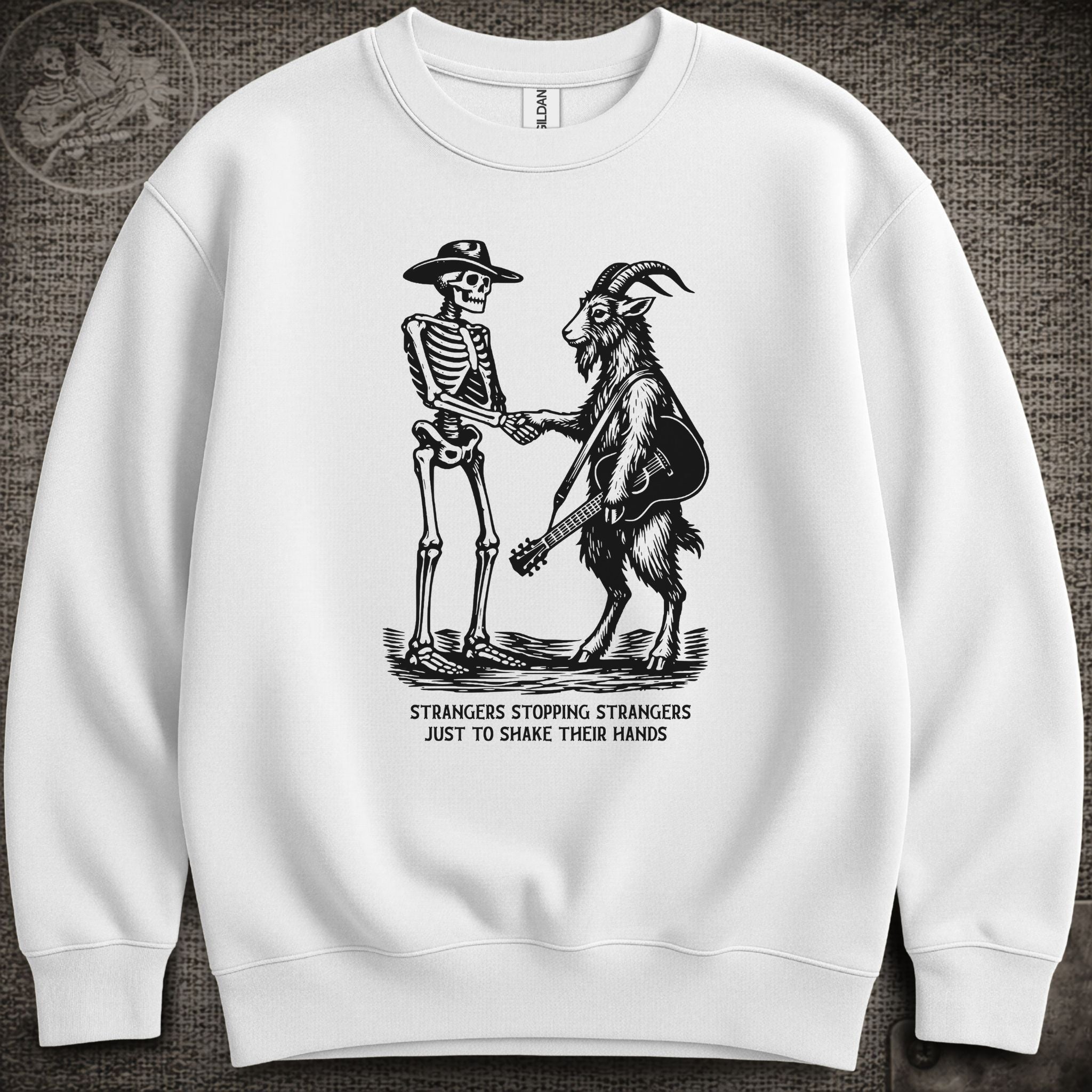 Strangers Stopping Strangers | Grateful Dead and Billy Strings Shakedown Lot Style Crewneck Sweatshirt