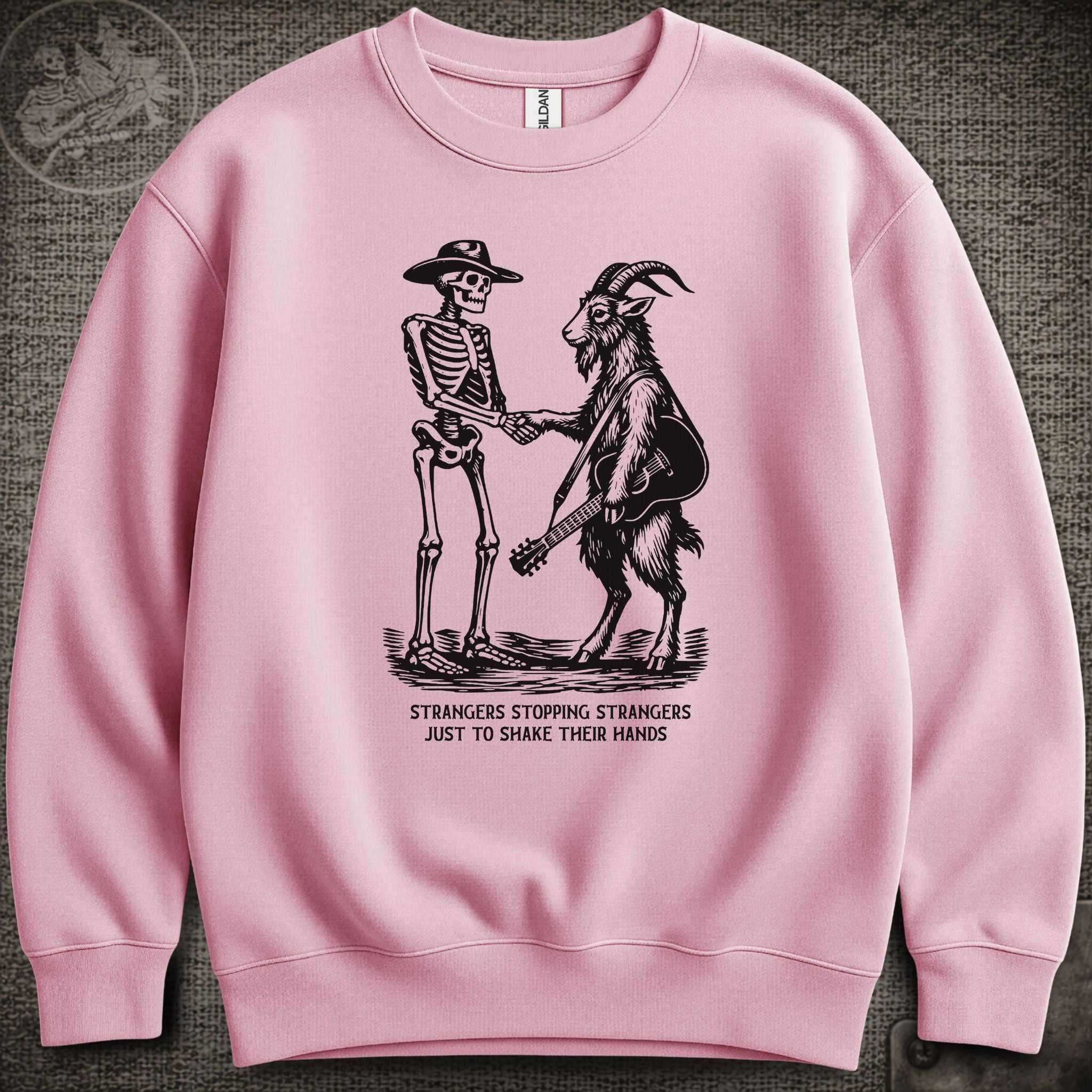 Strangers Stopping Strangers | Grateful Dead and Billy Strings Shakedown Lot Style Crewneck Sweatshirt