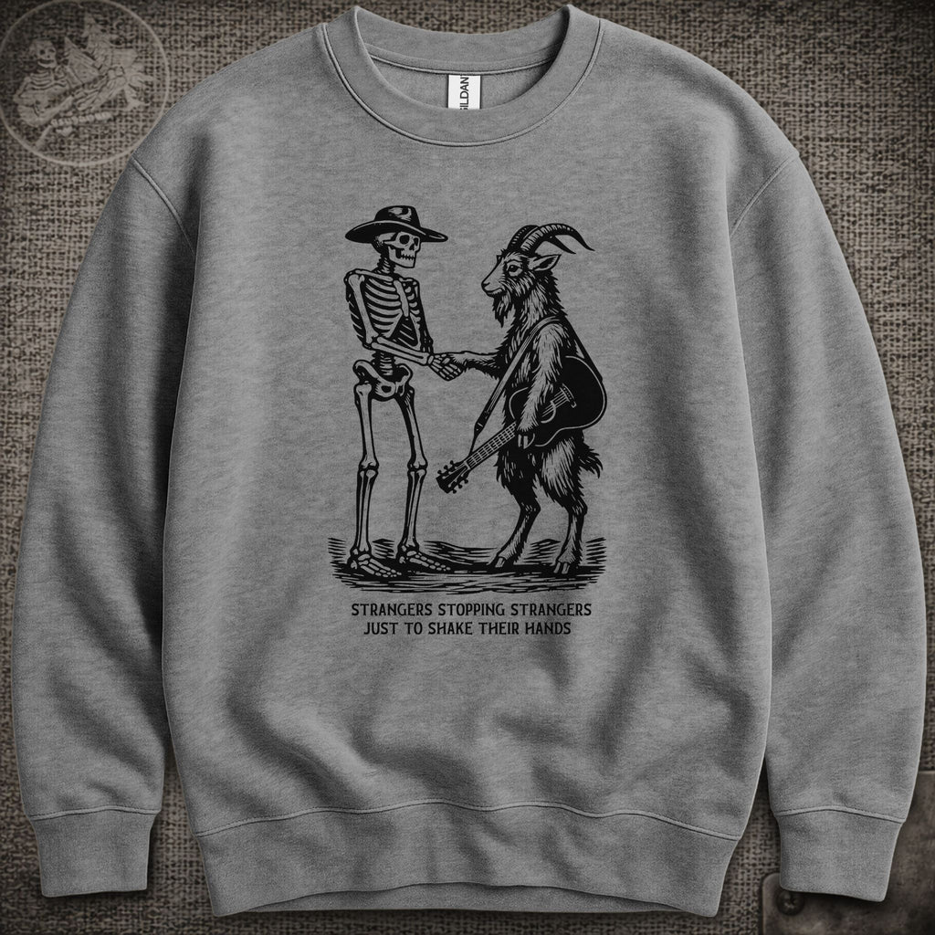 Strangers Stopping Strangers | Grateful Dead and Billy Strings Shakedown Lot Style Crewneck Sweatshirt