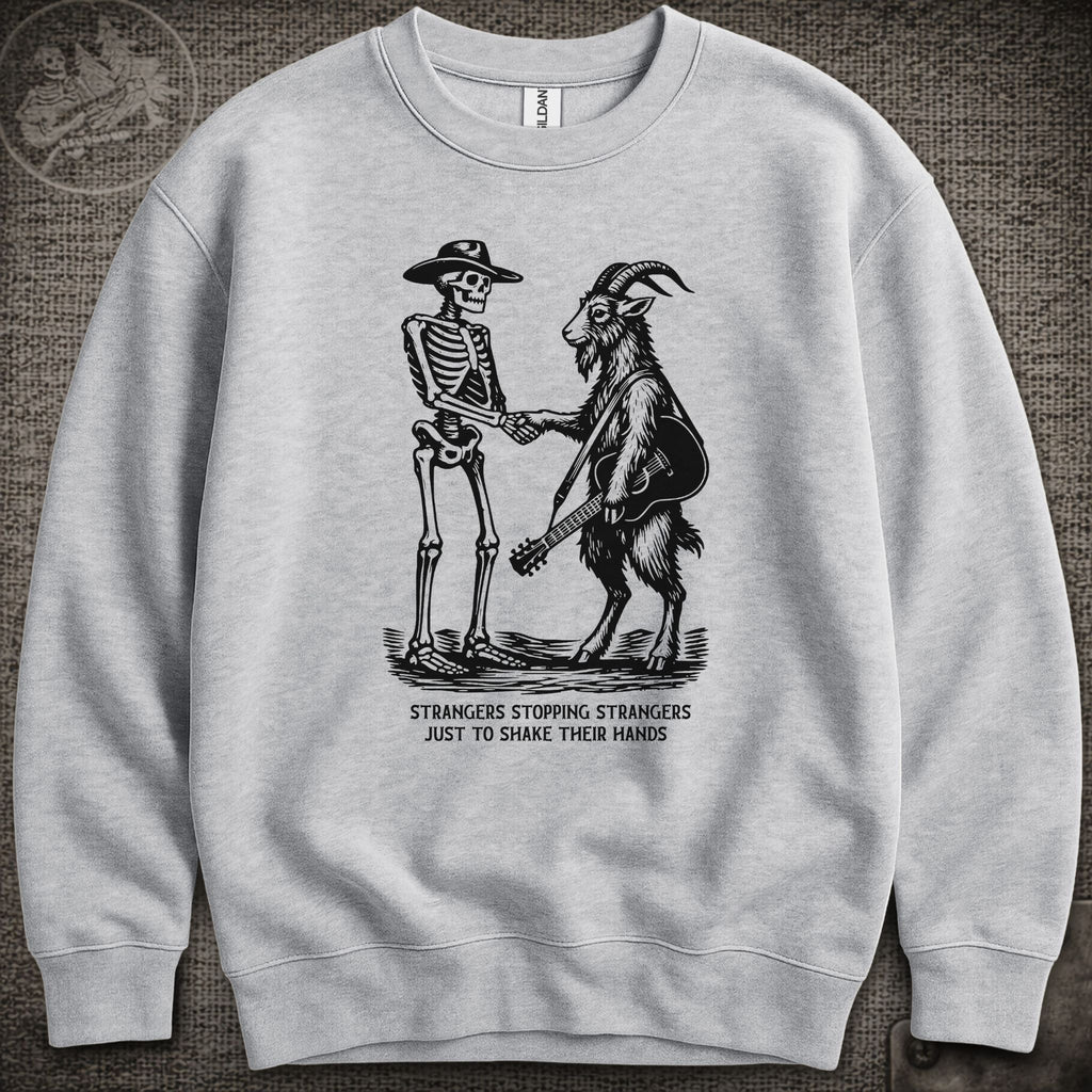 Strangers Stopping Strangers | Grateful Dead and Billy Strings Shakedown Lot Style Crewneck Sweatshirt