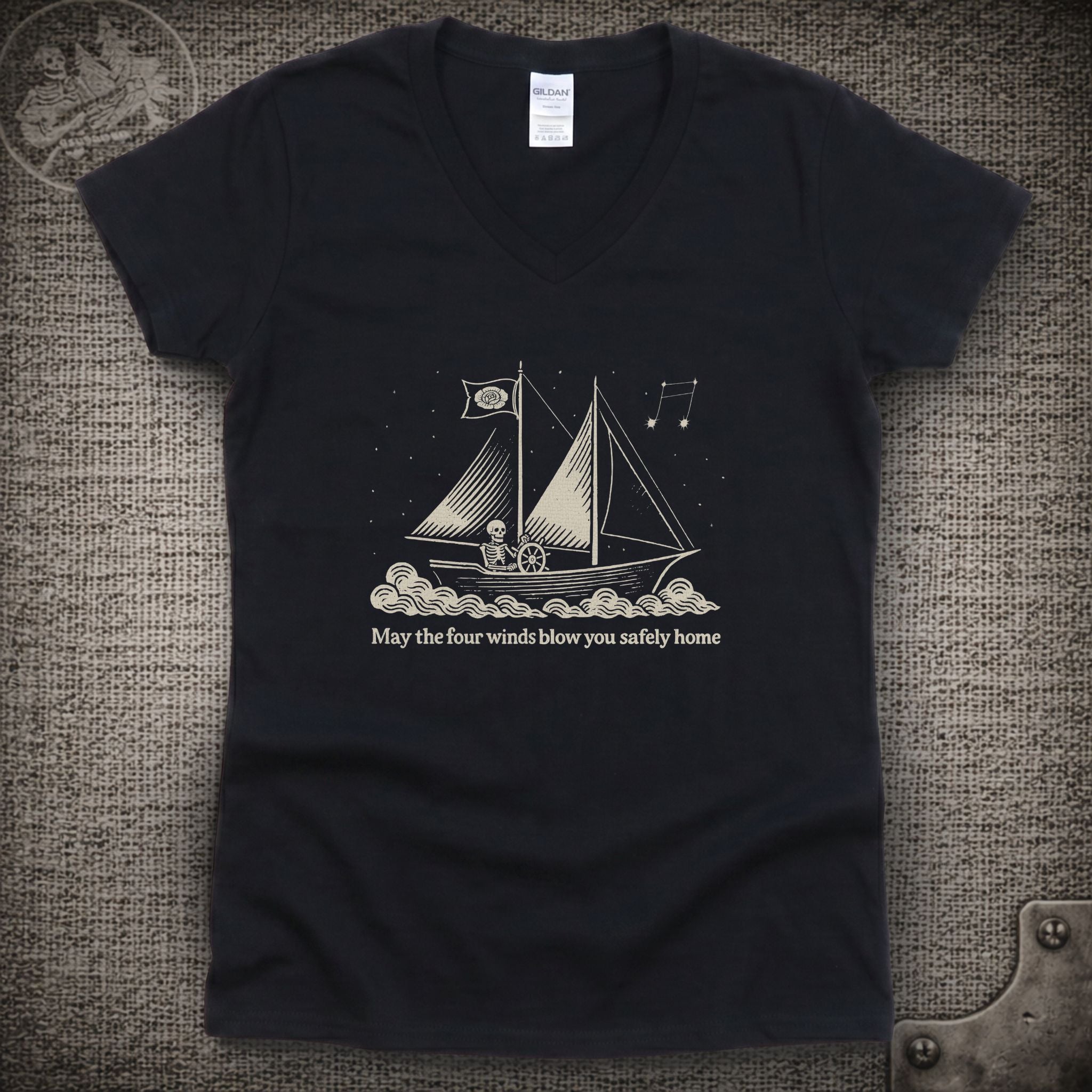 Franklin's Tower | Grateful Dead Shakedown Lot Style Ladies V-Neck Tee