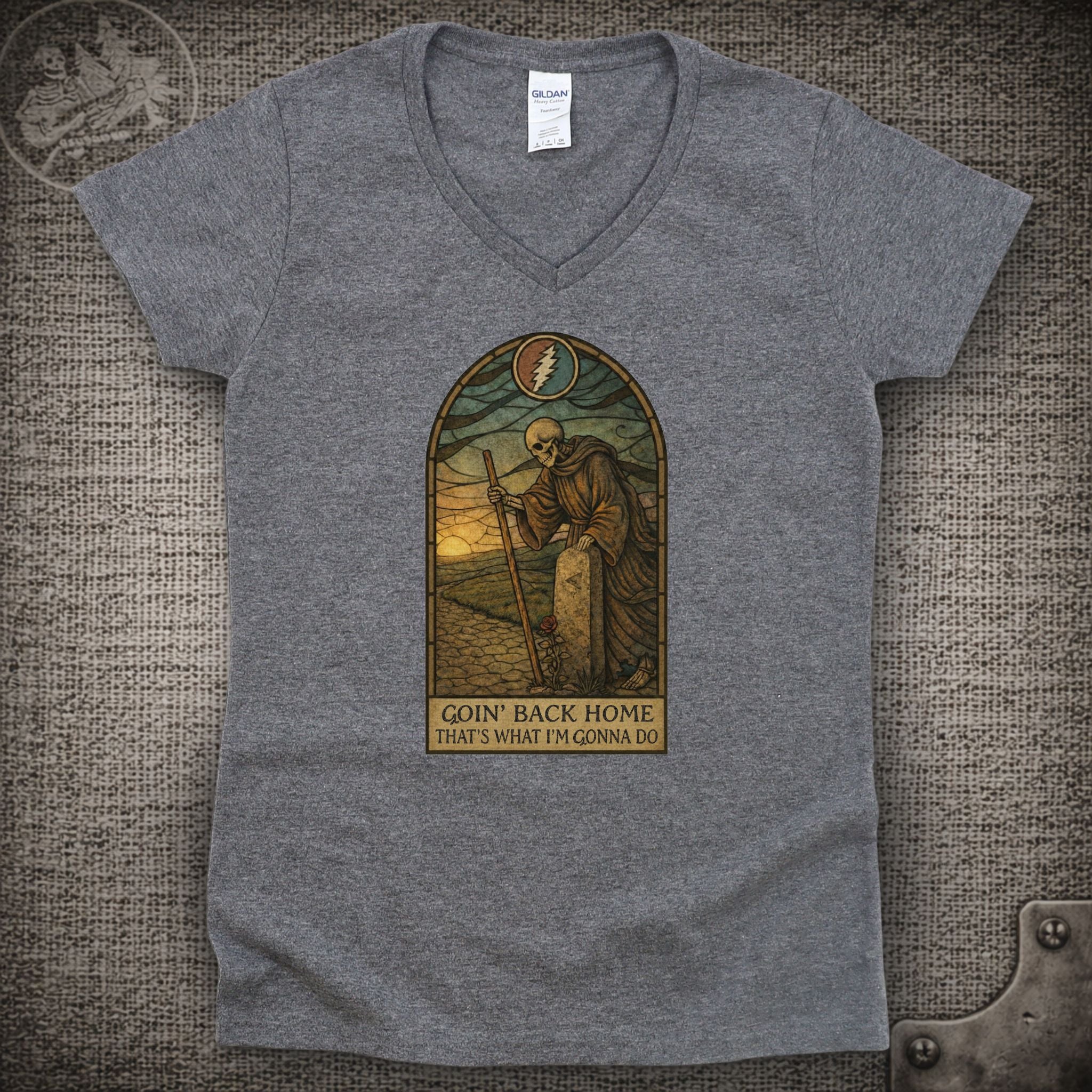 Black-Throated Wind | Grateful Dead Shakedown Lot Style Ladies V-Neck Tee