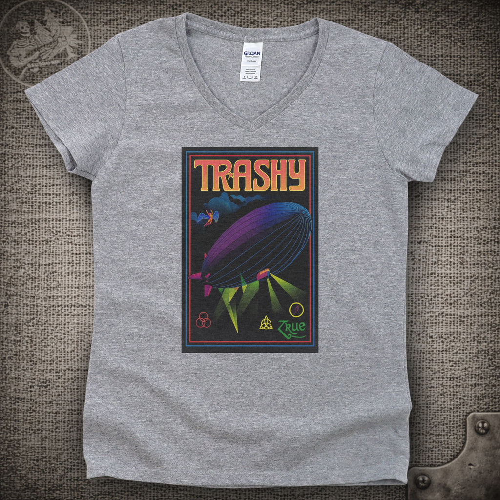 Trashy | Bloodkin | Widespread Panic Shakedown Lot Style Ladies V-Neck Tee