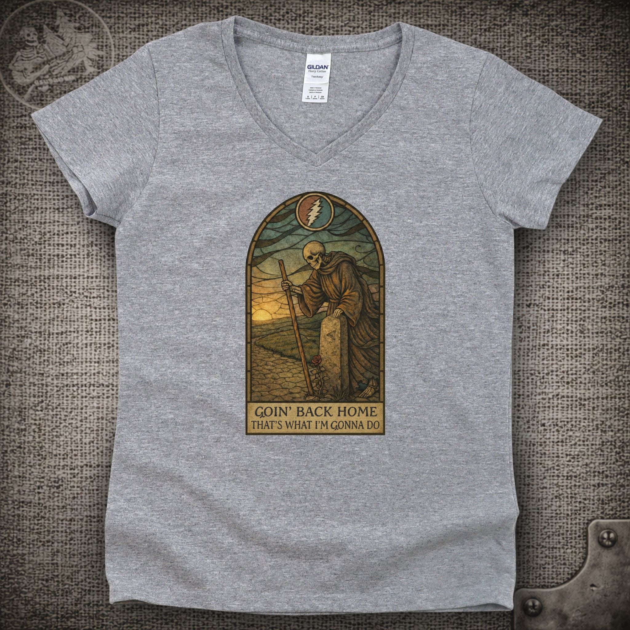 Black-Throated Wind | Grateful Dead Shakedown Lot Style Ladies V-Neck Tee