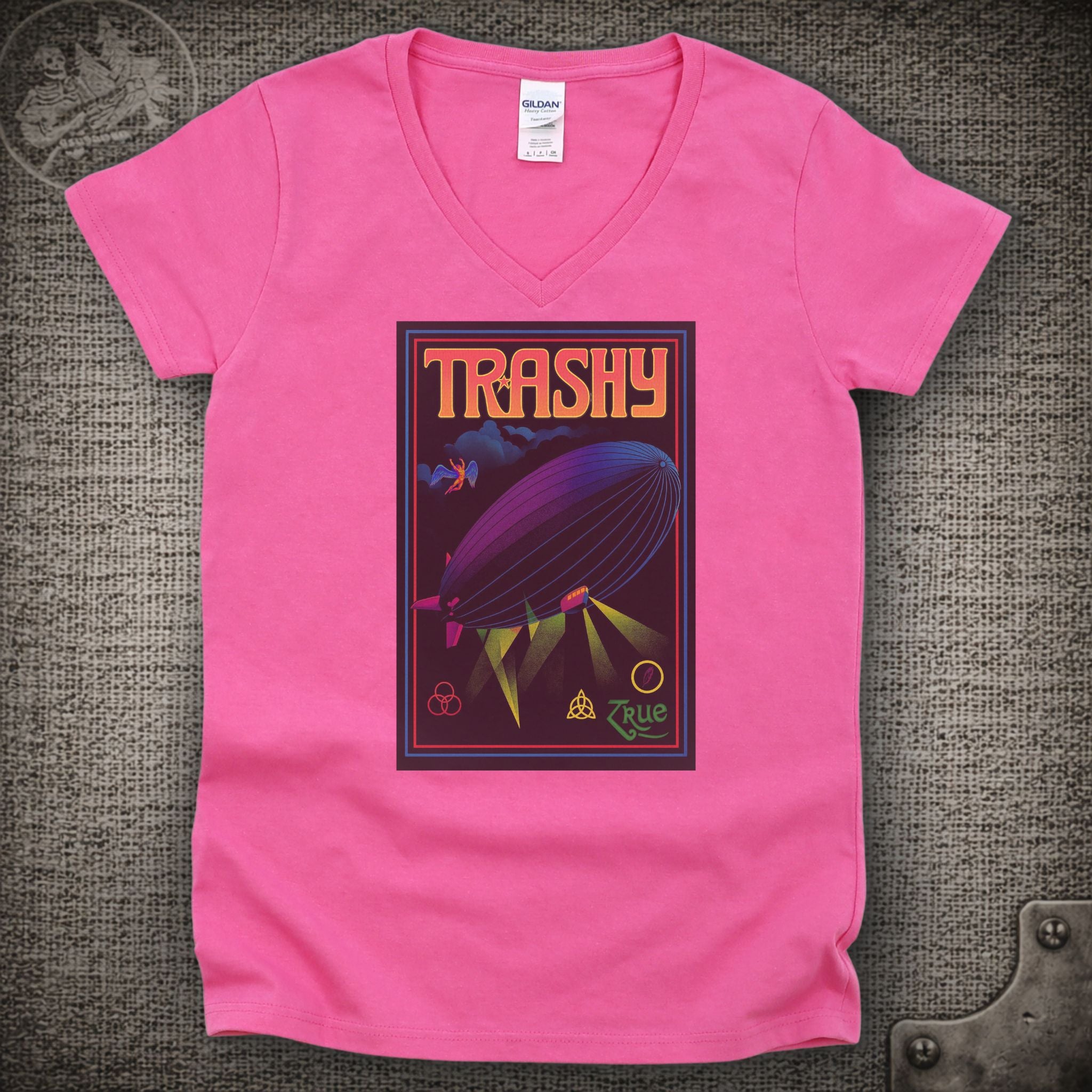 Trashy | Bloodkin | Widespread Panic Shakedown Lot Style Ladies V-Neck Tee