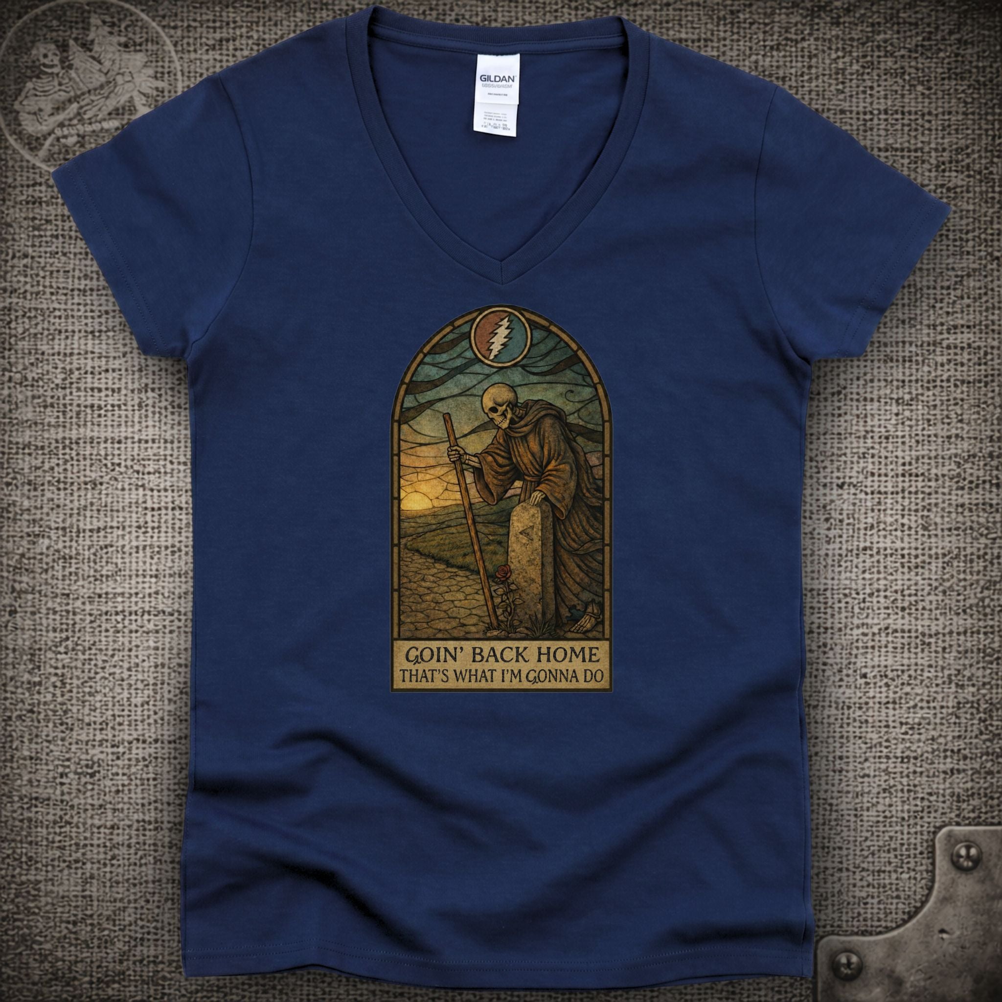 Black-Throated Wind | Grateful Dead Shakedown Lot Style Ladies V-Neck Tee