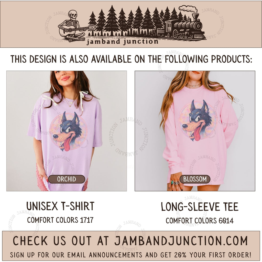 Grateful Dead Dire Wolf in Pastel design is also available on these quality products from Jamband Junction.