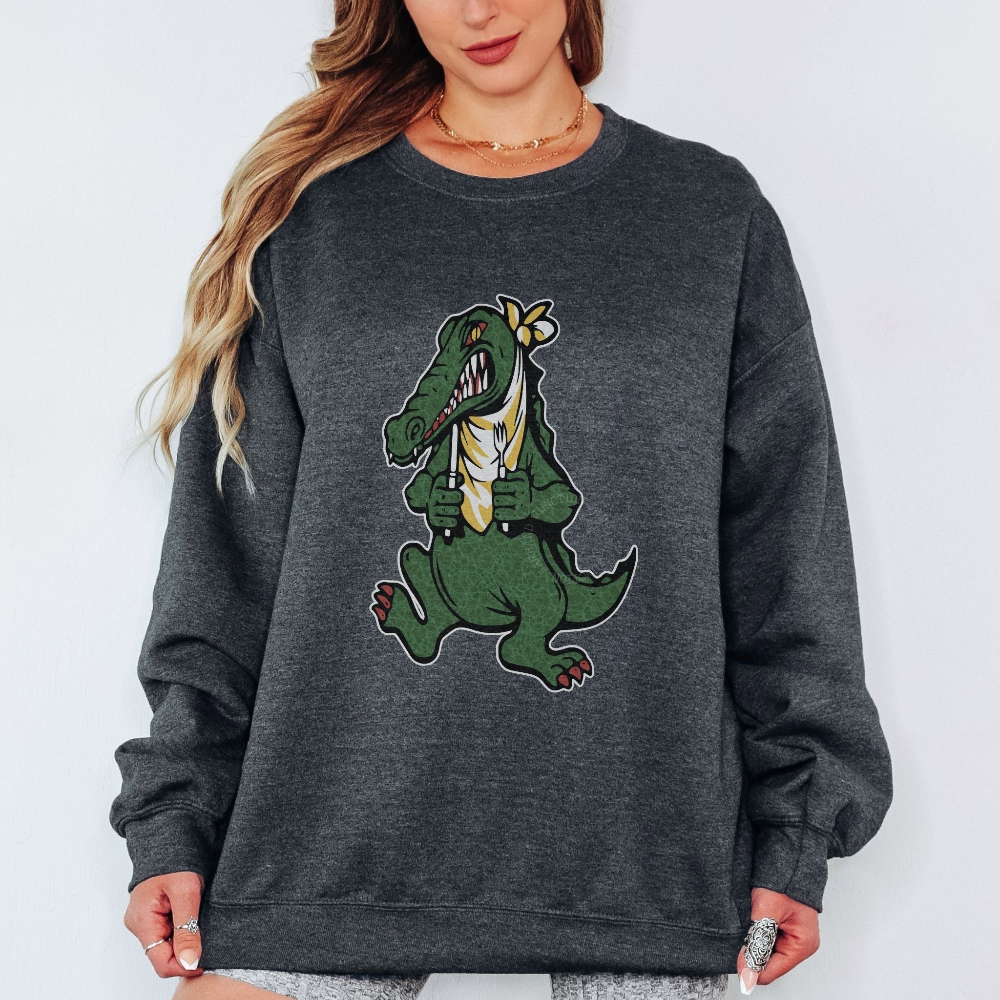 Alligator Guitar fleece sweatshirt