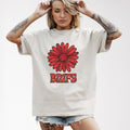 Billy Strings Red Daisy  t-shirt featuring original artwork and Shakedown lot style design.