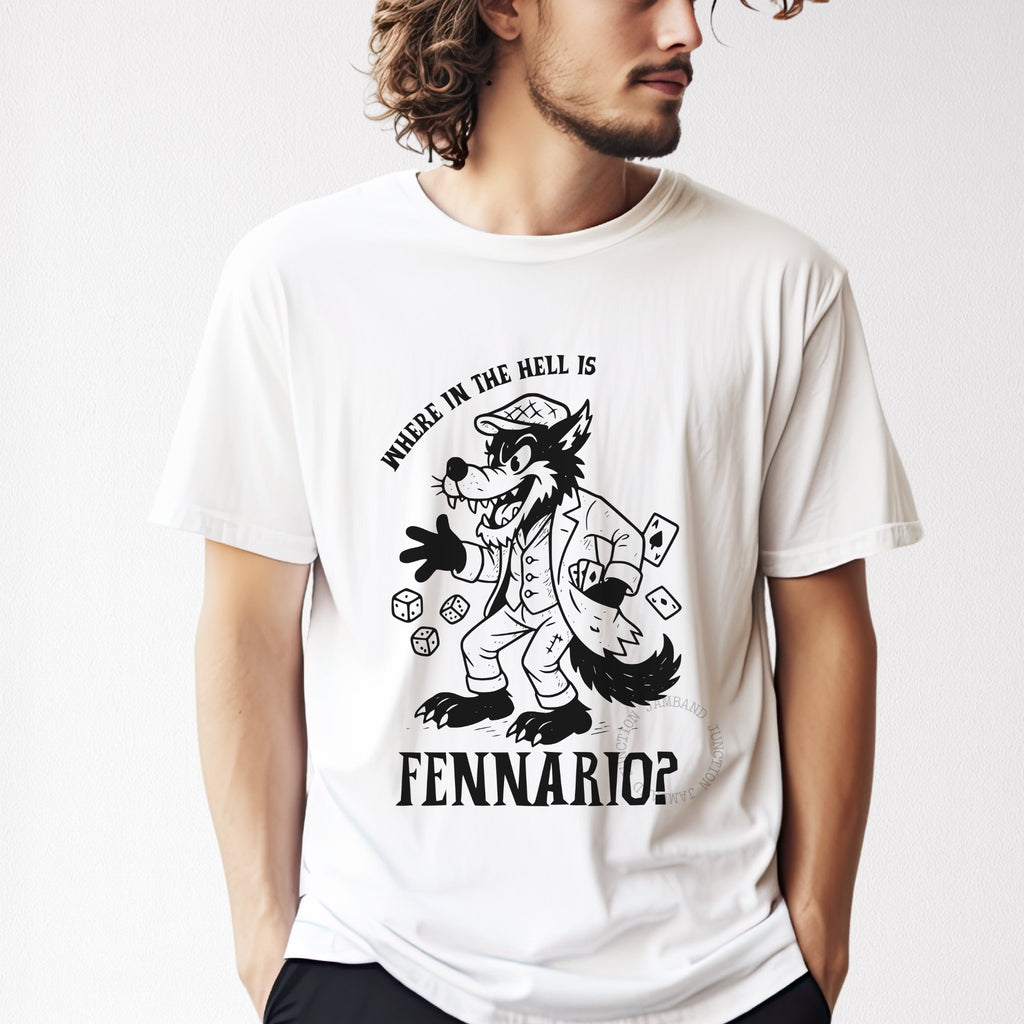 Dire Wolf Fennario t-shirt with original artwork on Comfort Colors 1717