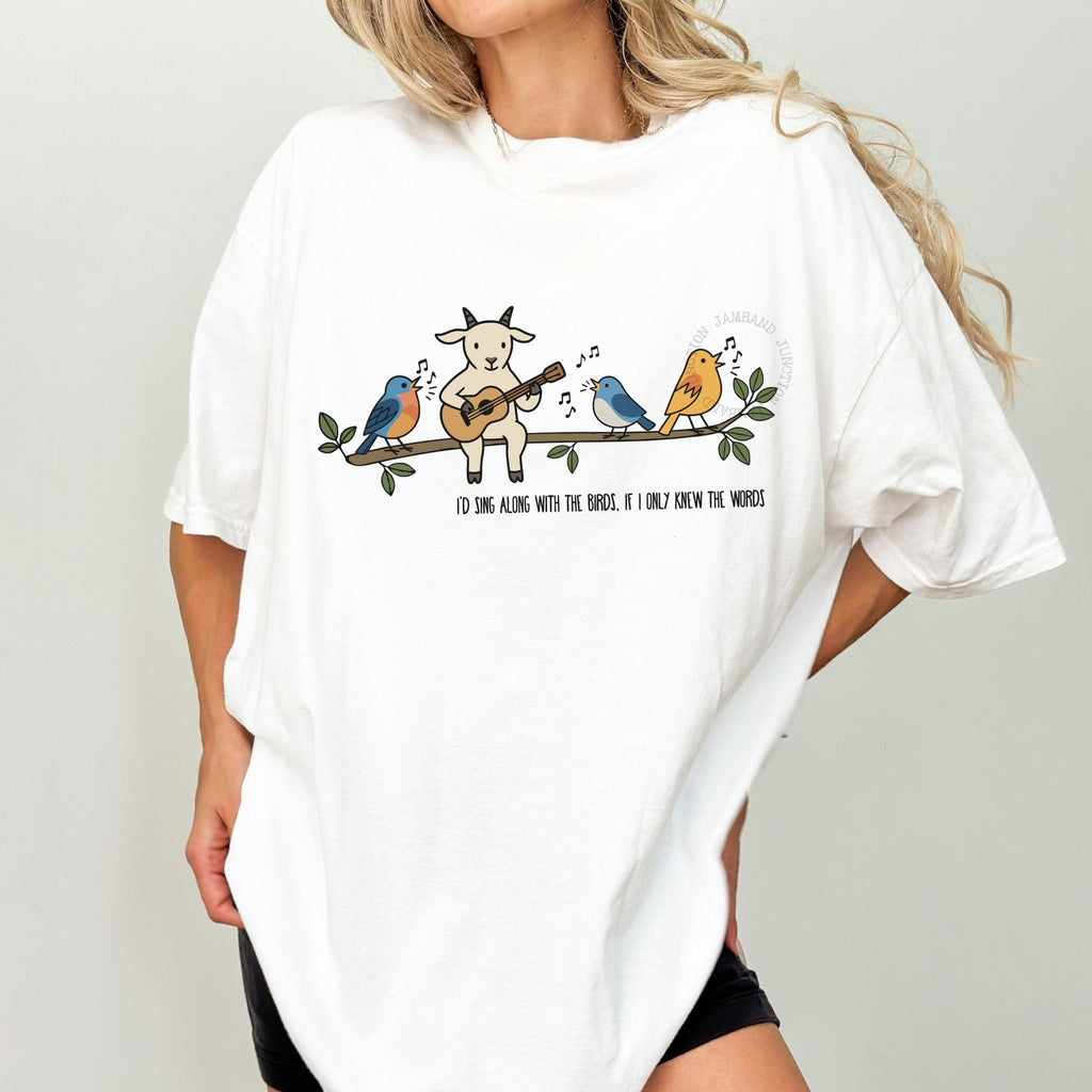 Billy Strings unisex tee with original goat and birds design.