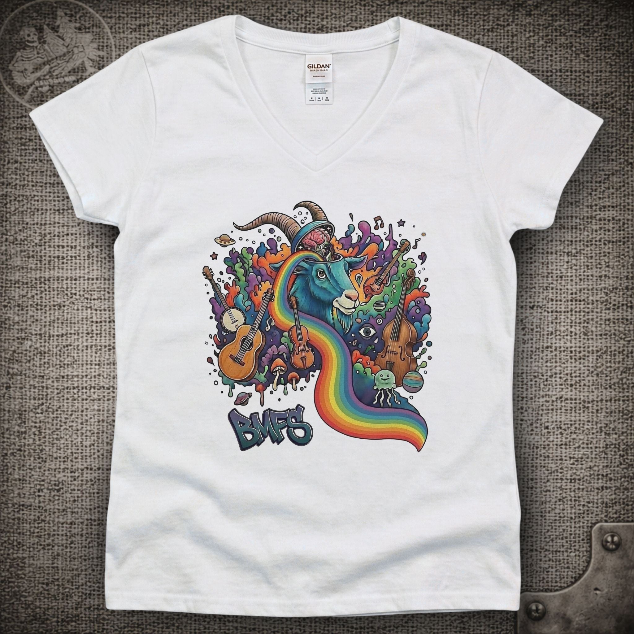 Psycho Goat | Billy Strings Shakedown Lot Style Ladies V-Neck Tee