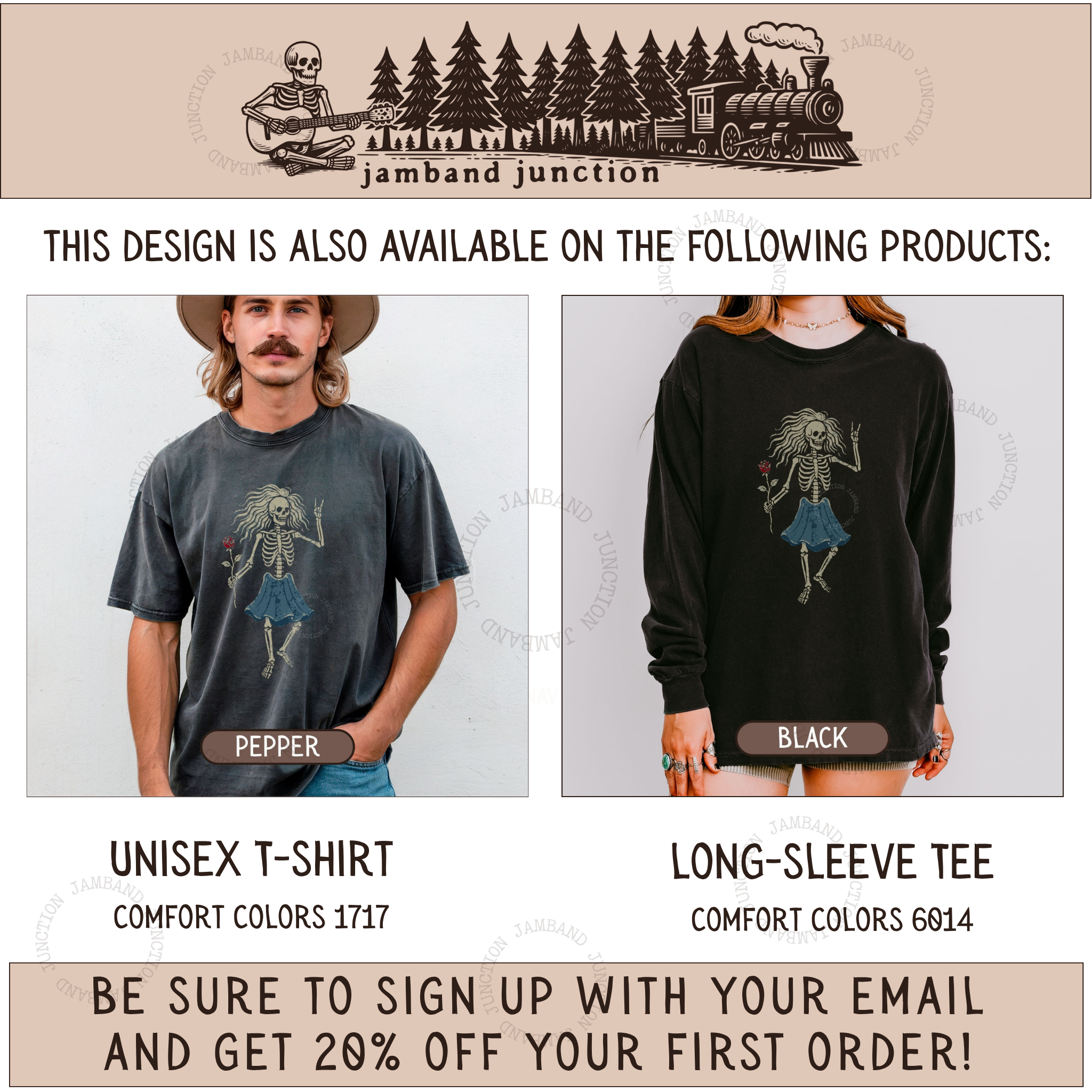 Rosebud Guitar | Jerry Garcia Women’s T-Shirt